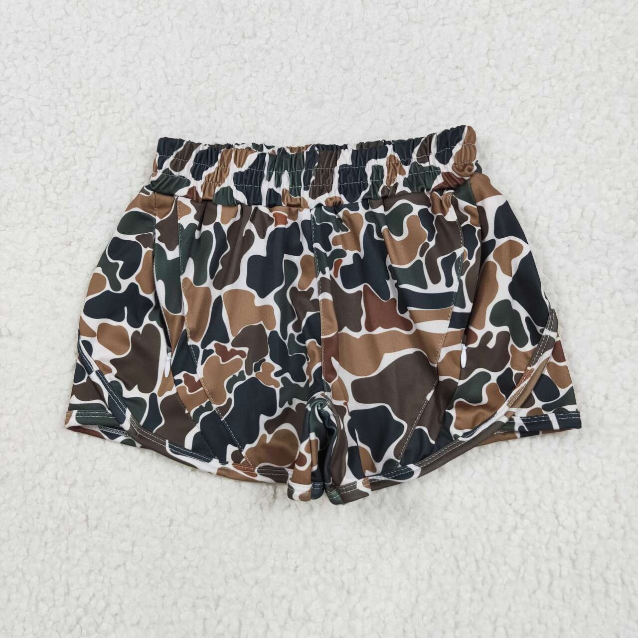 SS0465 RTS girl clothes black leopard print girl summer yoga shorts 