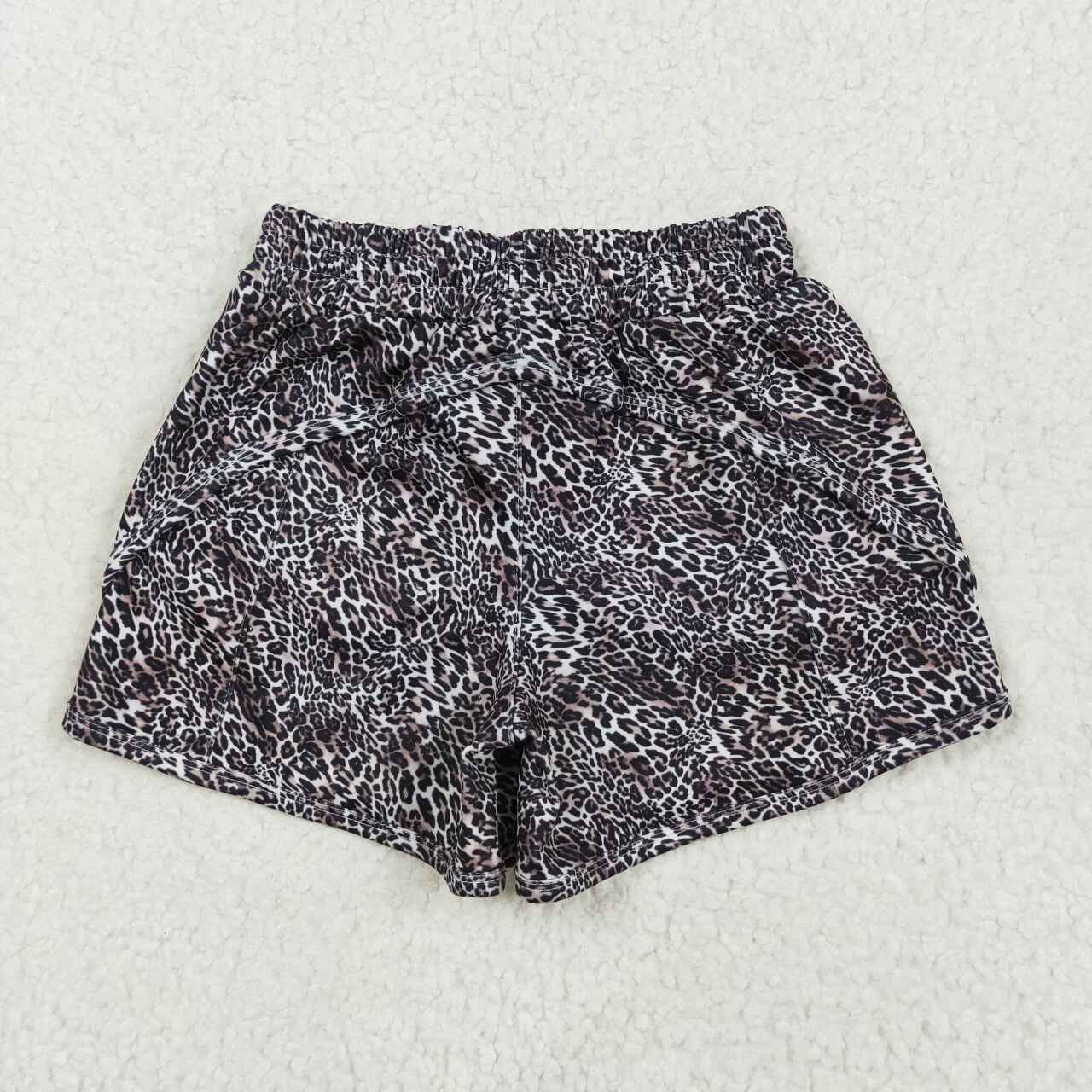 SS0480 RTS boy clothes leopard print boy summer shorts yoga shorts atheletic clothes