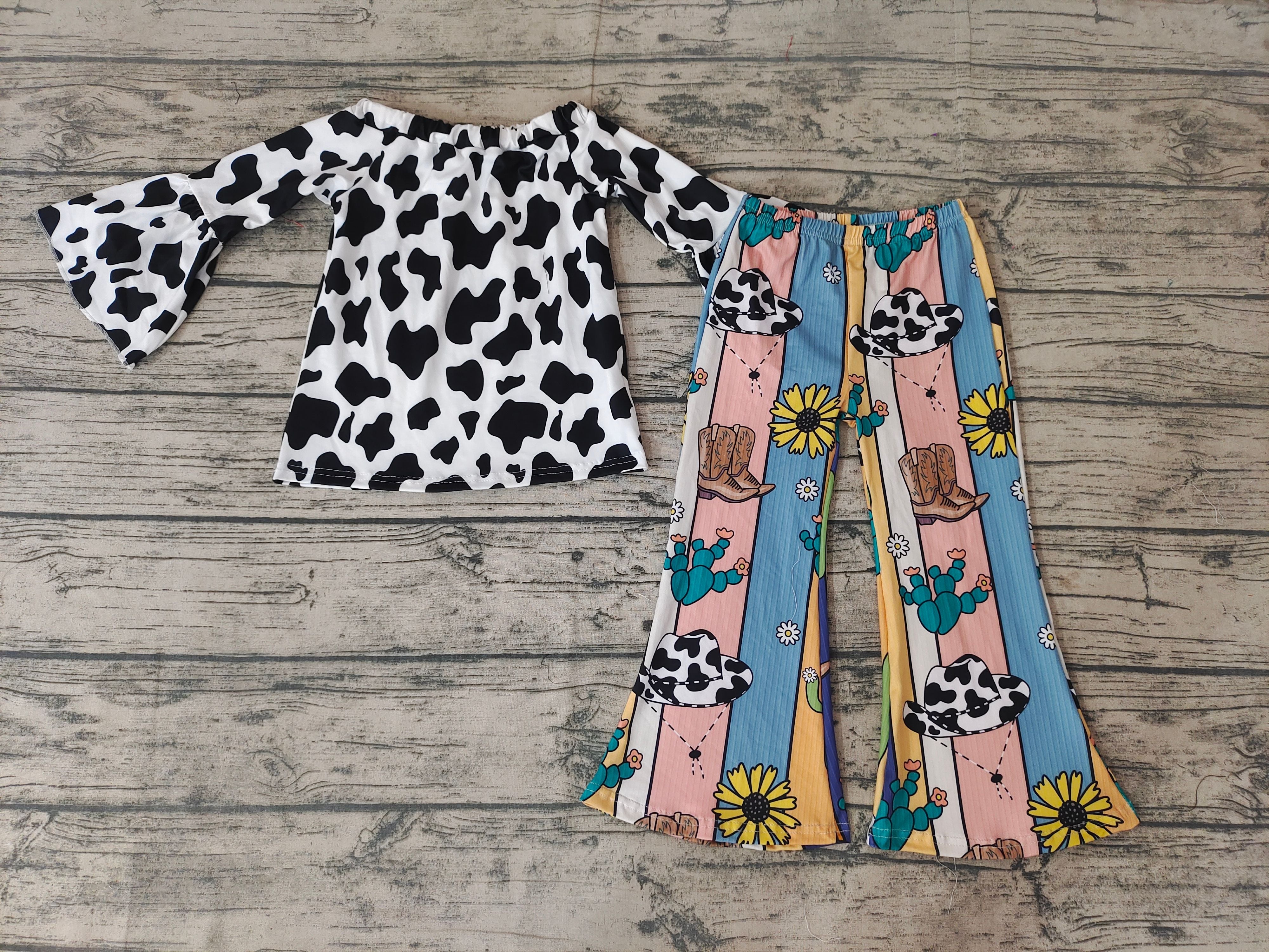 GLP0375 baby girl clothes cow winter outfits-promotion 2025.1.4 $5.5