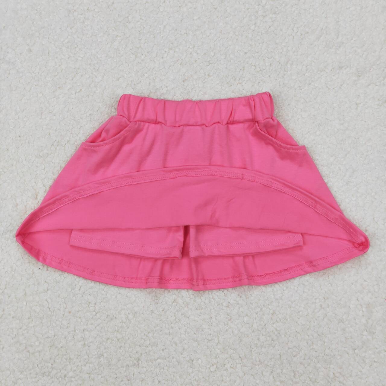 GLK0066 RTS girl clothes pink cotton pink girl summer shorts skirt
