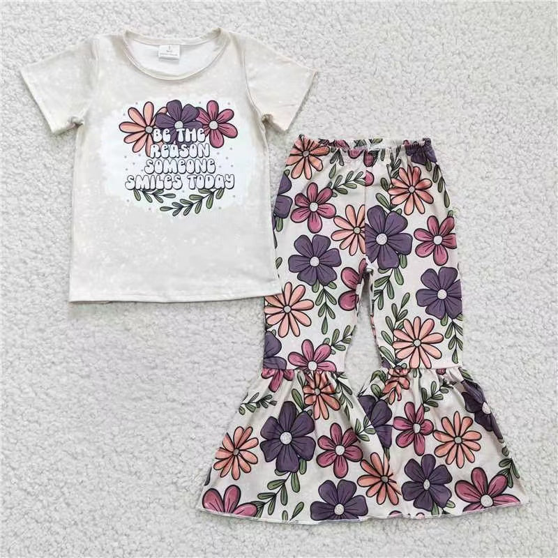 GSPO0348 kids clothes girls floral bells set fall spring outfits-promotion 2025.6.28 $5.5
