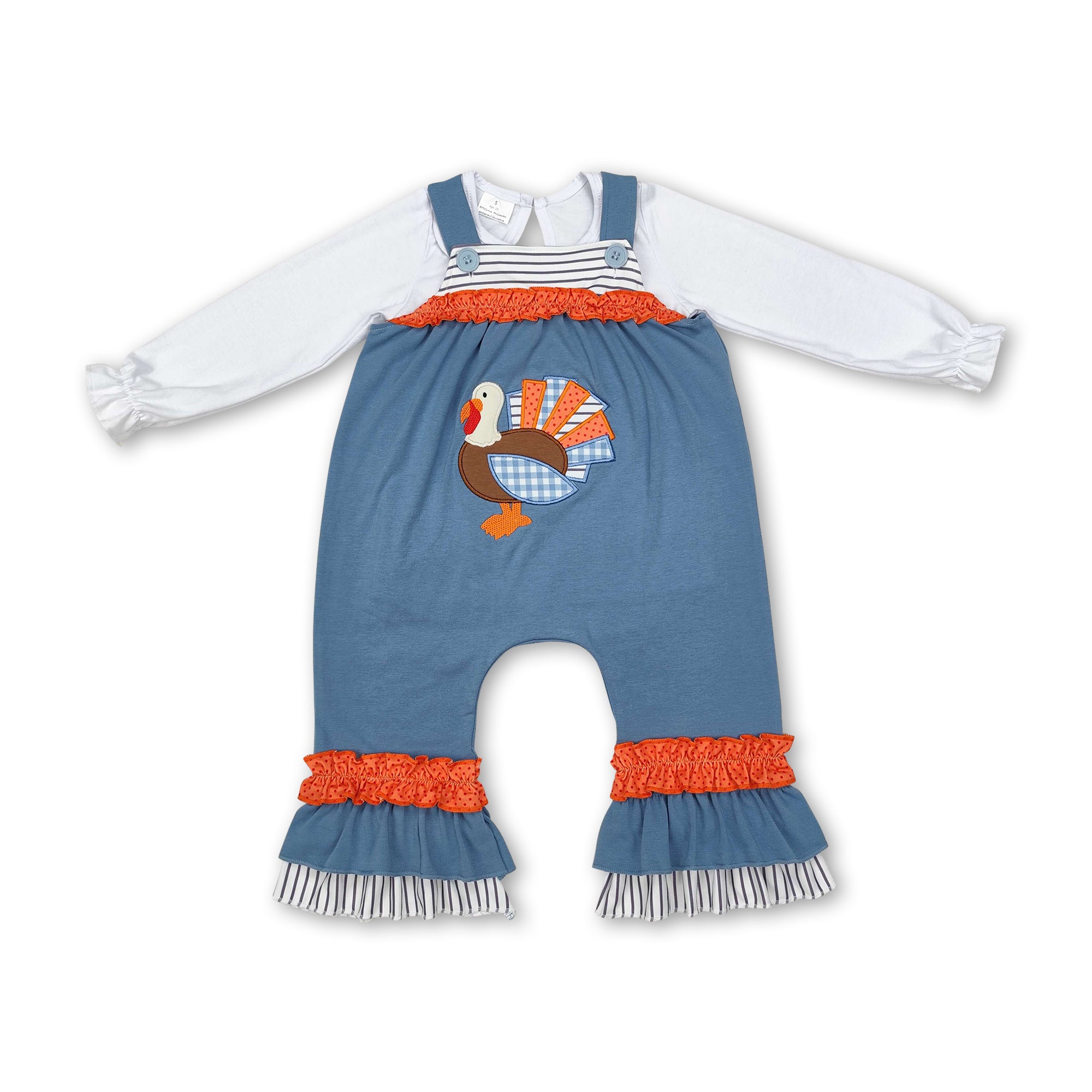 RTS boys and girls thanksgiving clothes turkey embroidery clothing