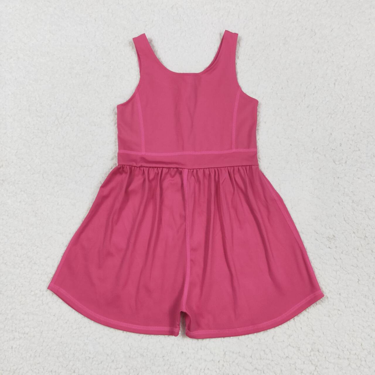 SR3022 RTS baby girl clothes pink girls summer jumpsuit yoga clothes atheletic clothes