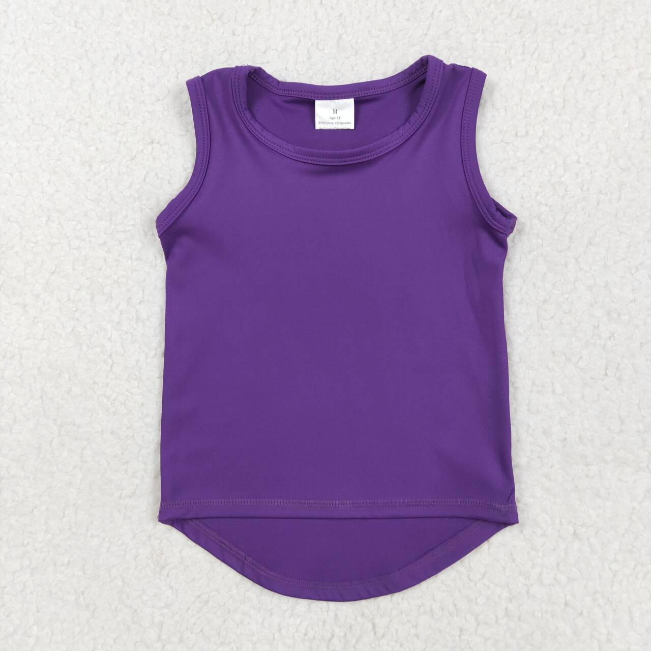 GT0996 RTS toddler girl clothes purple girl summer top shirt yoga clothes atheletic clothes