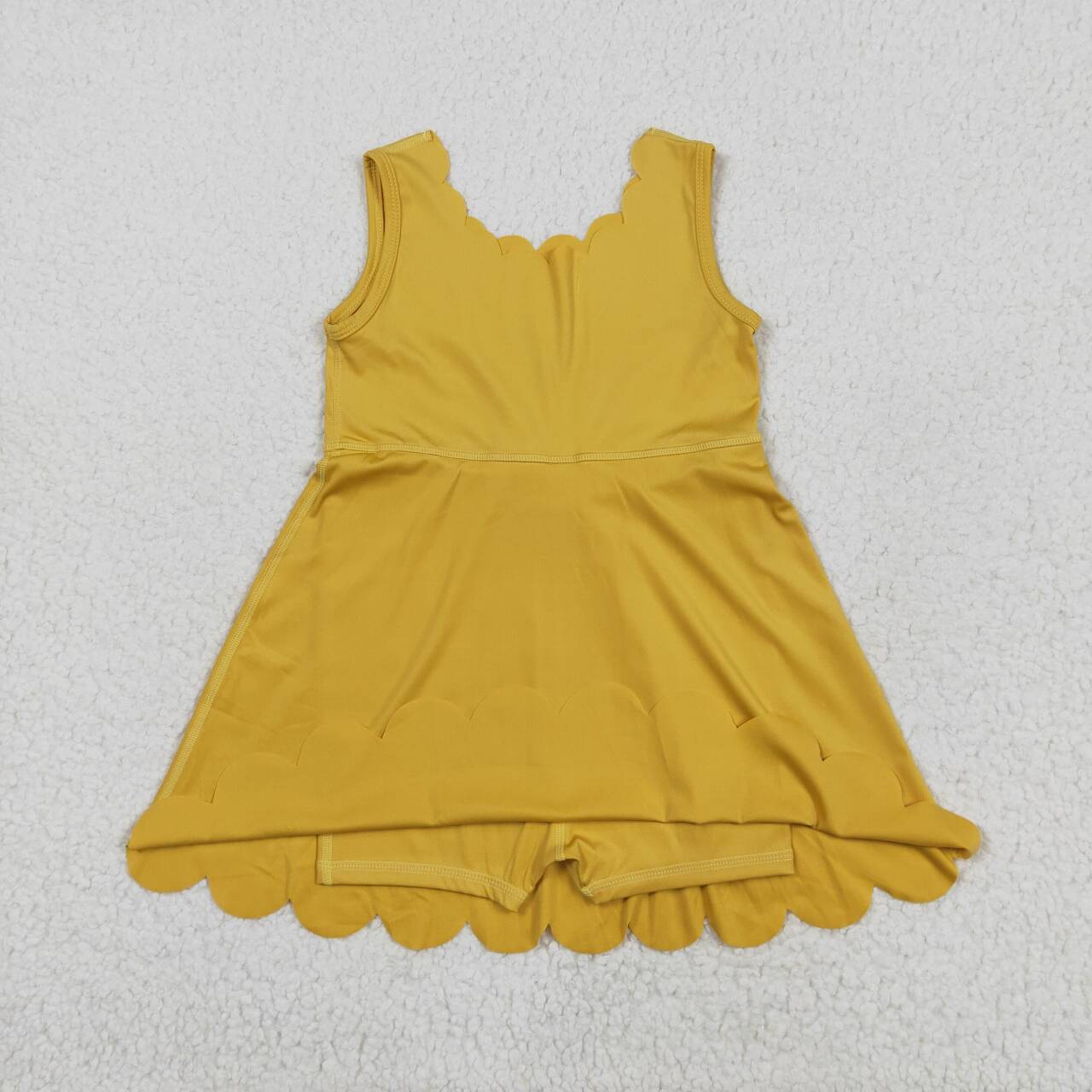 GSD2373 RTS toddler girl clothes yellow girl summer dress yoga clothes atheletic clothes