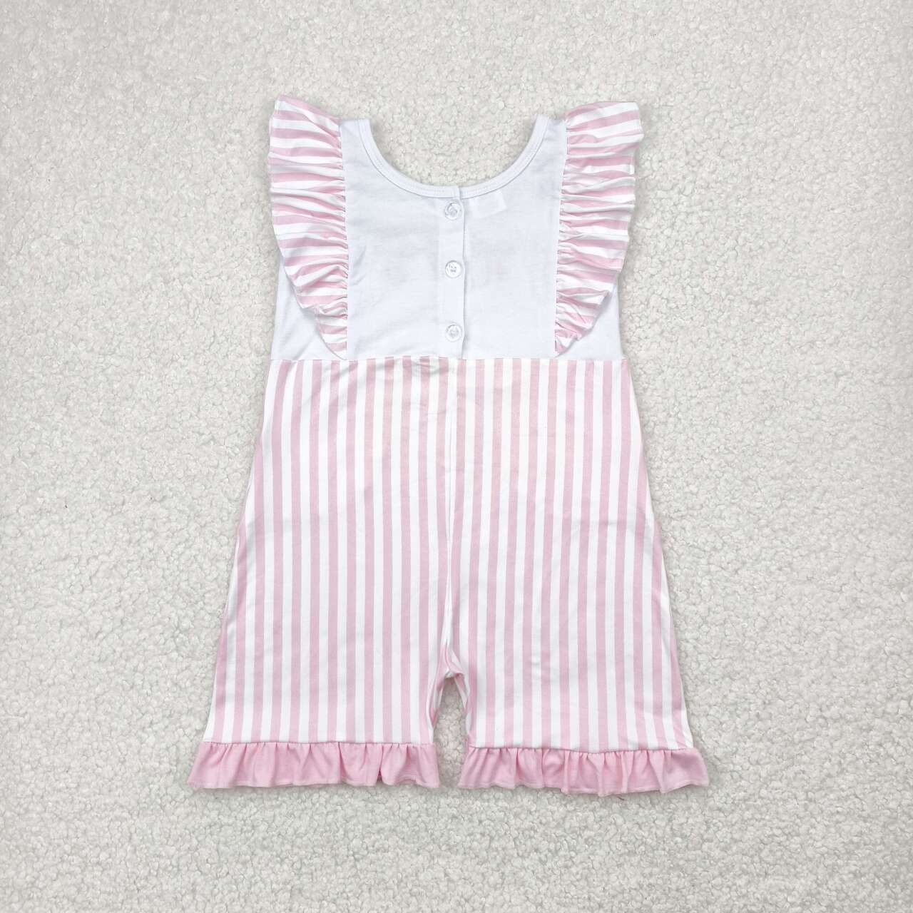 SR3025 RTS baby girl clothes pink bows girls summer jumpsuit