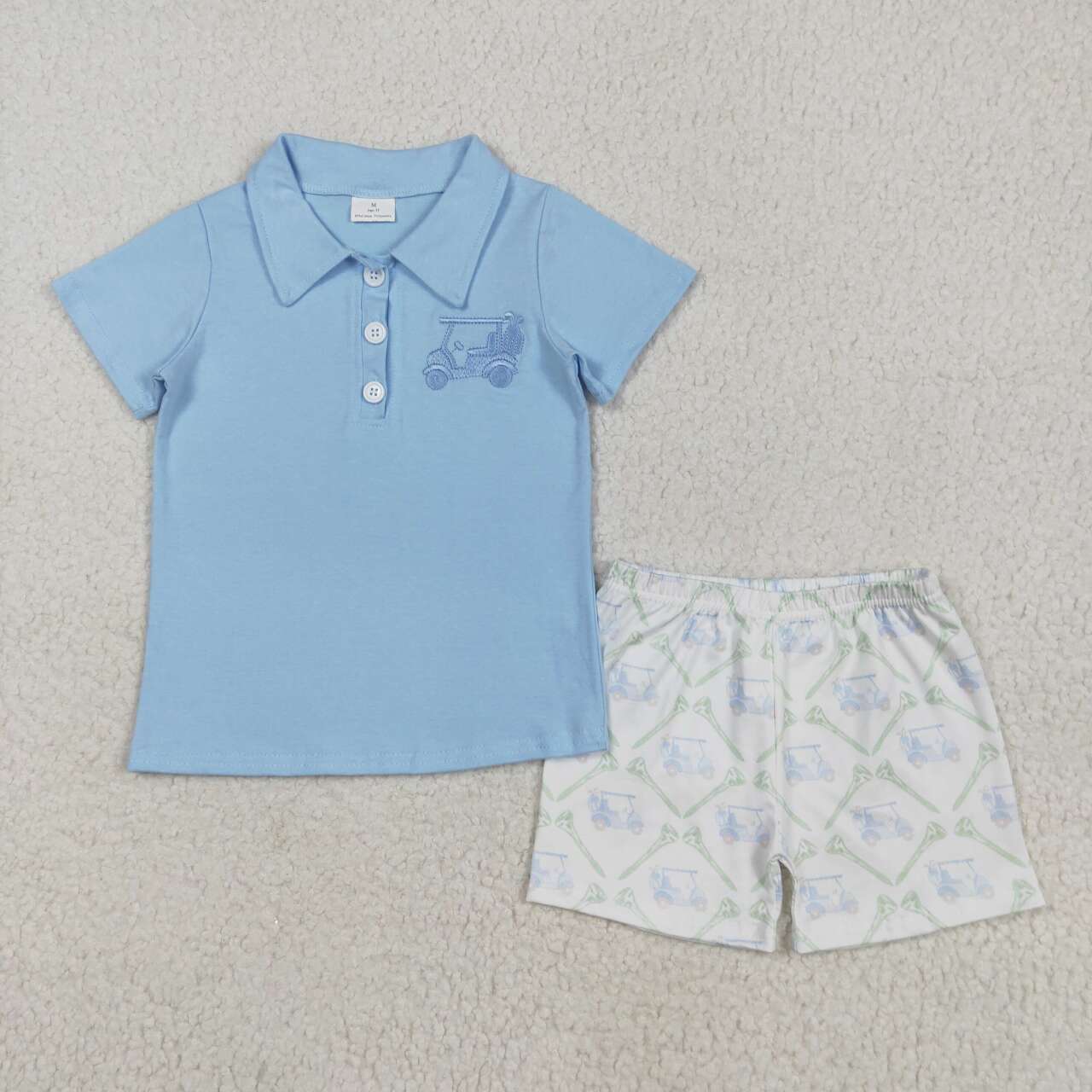 BSSO1494 RTS boy clothes golf toddler boy summer outfit 