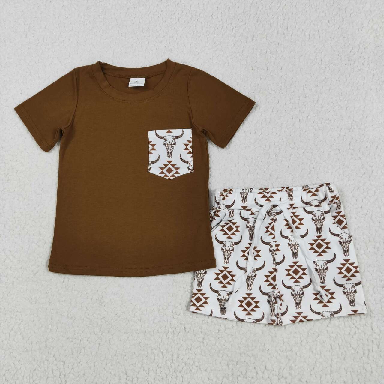 BSSO1319 RTS boy clothes aztec toddler boy summer outfit summer shorts set