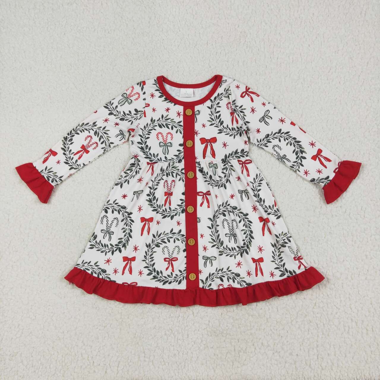 GLD1082 RTS girl christmas dress toddler girl winter dresses