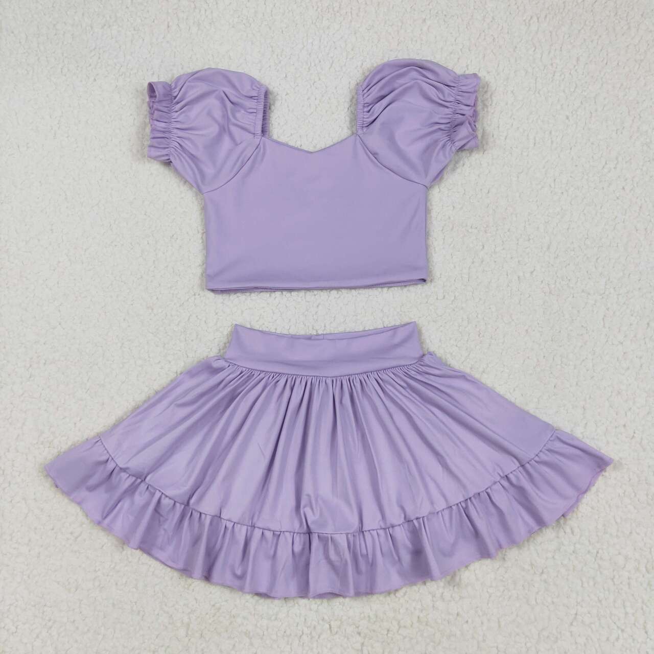 GSD2099 RTS girl clothes purple girl summer set yoga clothes atheletic clothes
