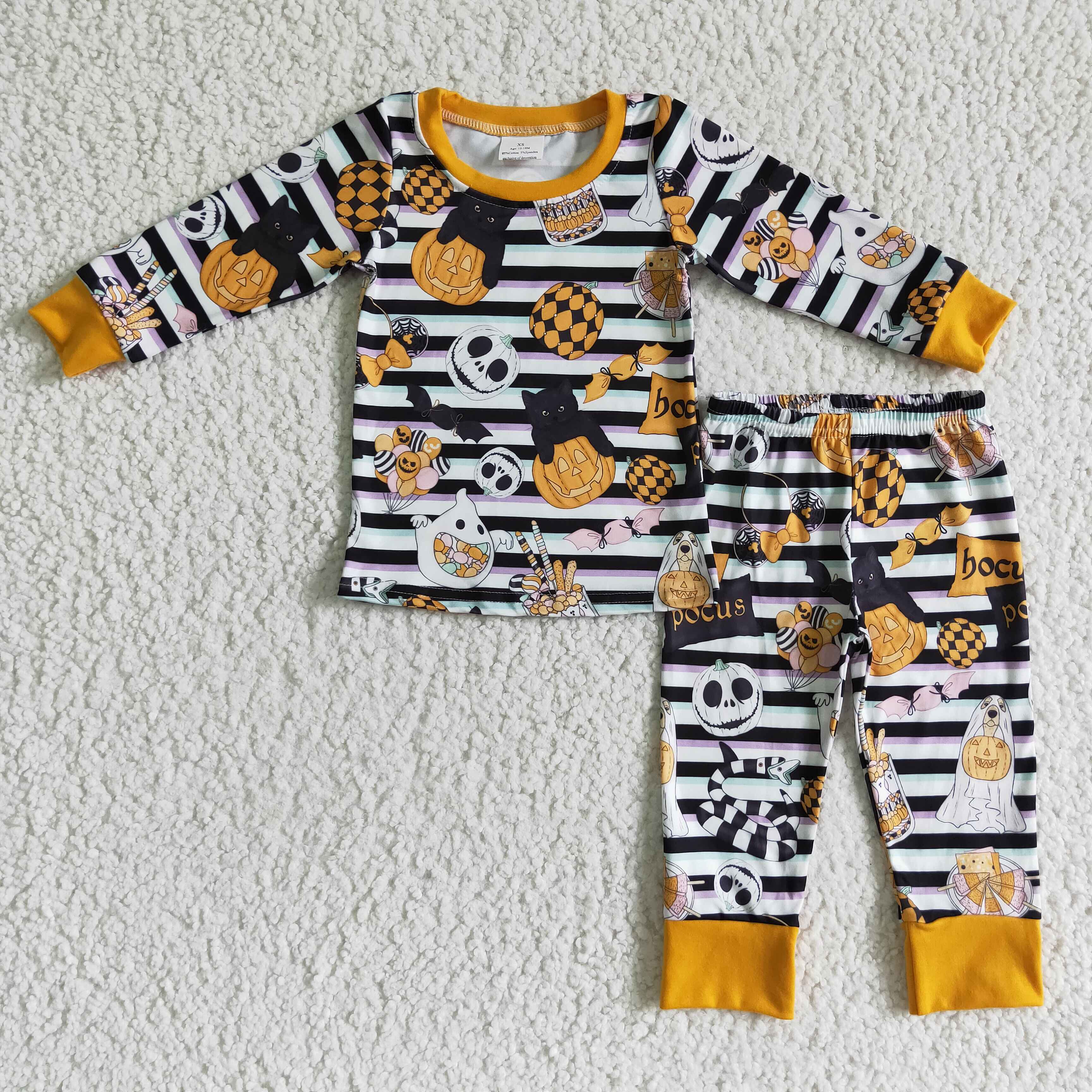 BLP0088 pumpkin sleepwear boy halloween pajamas-promotion 2024.9.28 $5.5