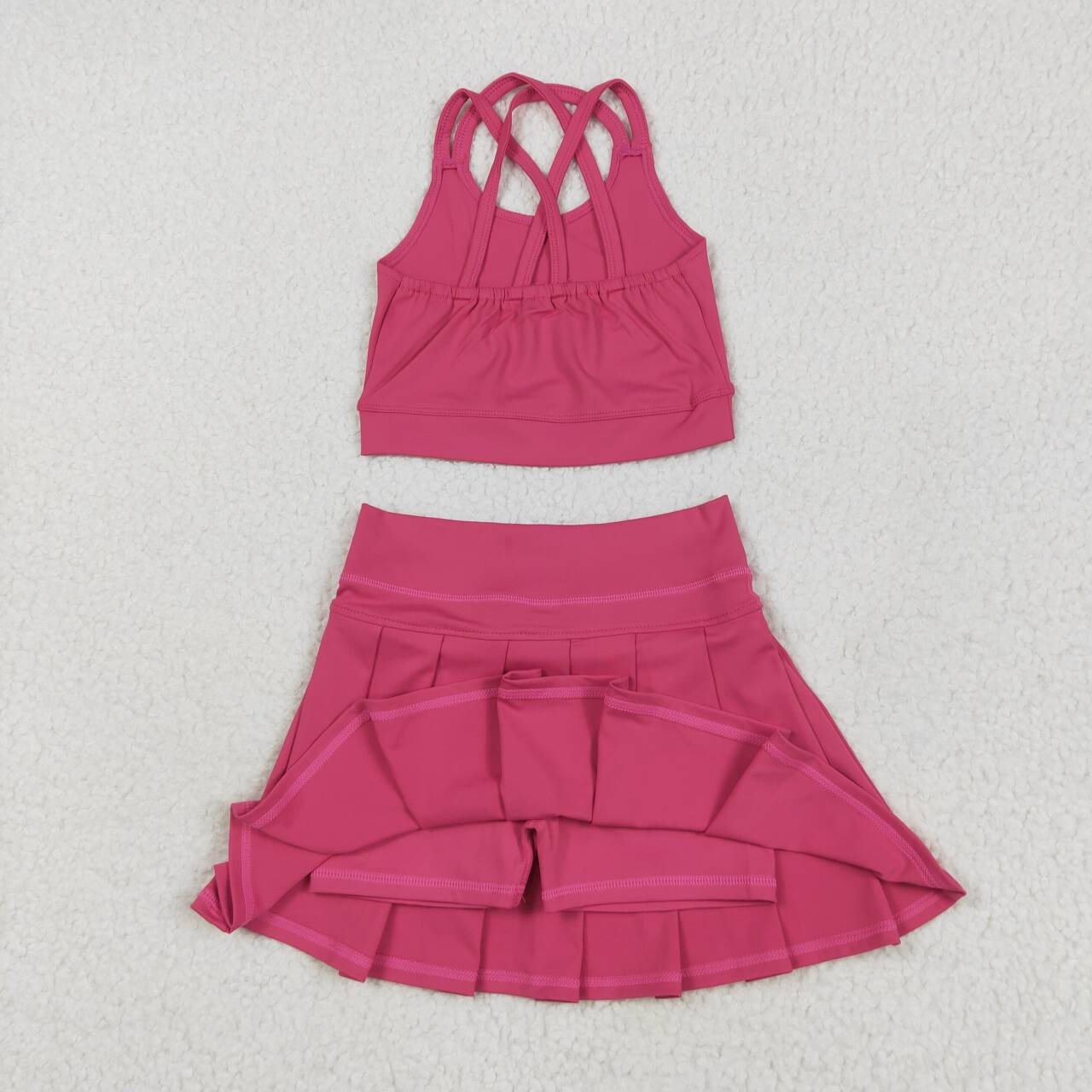 GT1010 RTS girl clothes pink girl summer top vest yoga clothes atheletic clothes