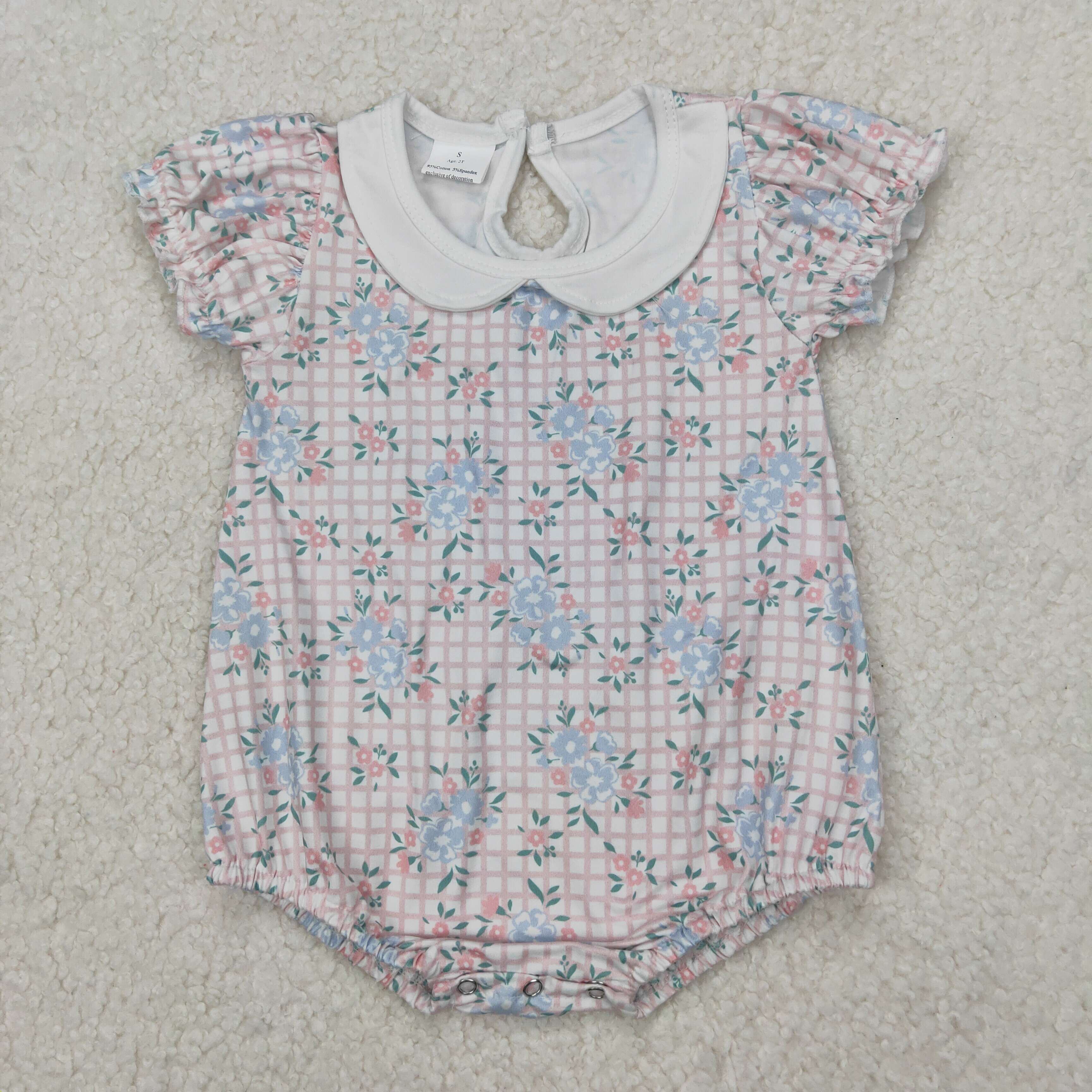 SR2878 RTS baby girl clothes floral toddler girl summer bubble