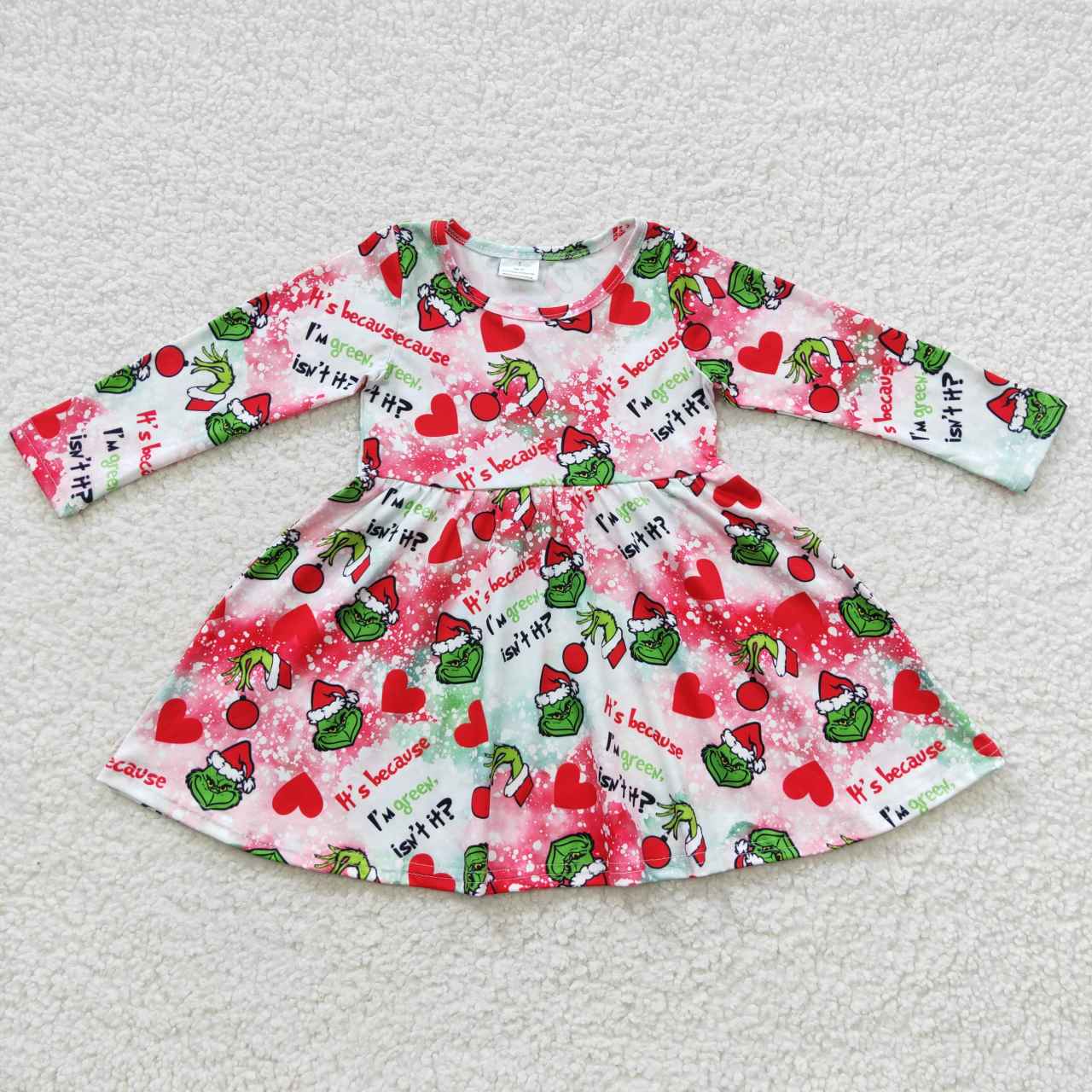 GLD0257 toddler girl clothes cartoon girl christmas dress-promotion 2025.10.11 $5.5