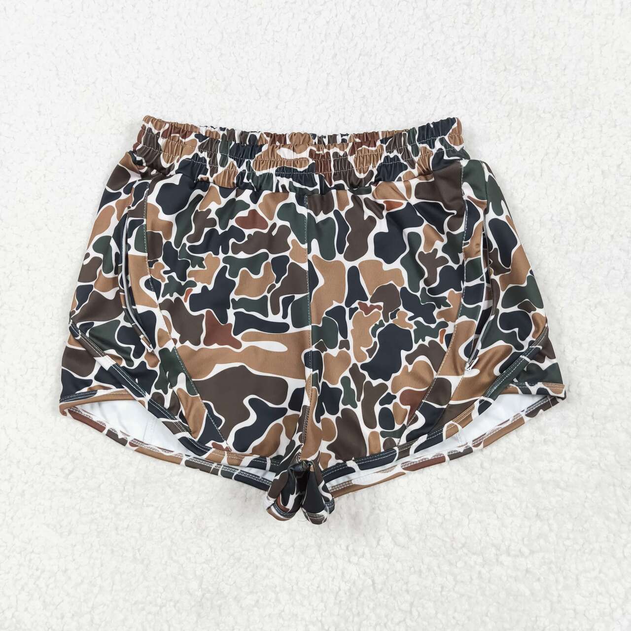 SS0469 RTS adult clothes black leopard print adult women summer yoga shorts