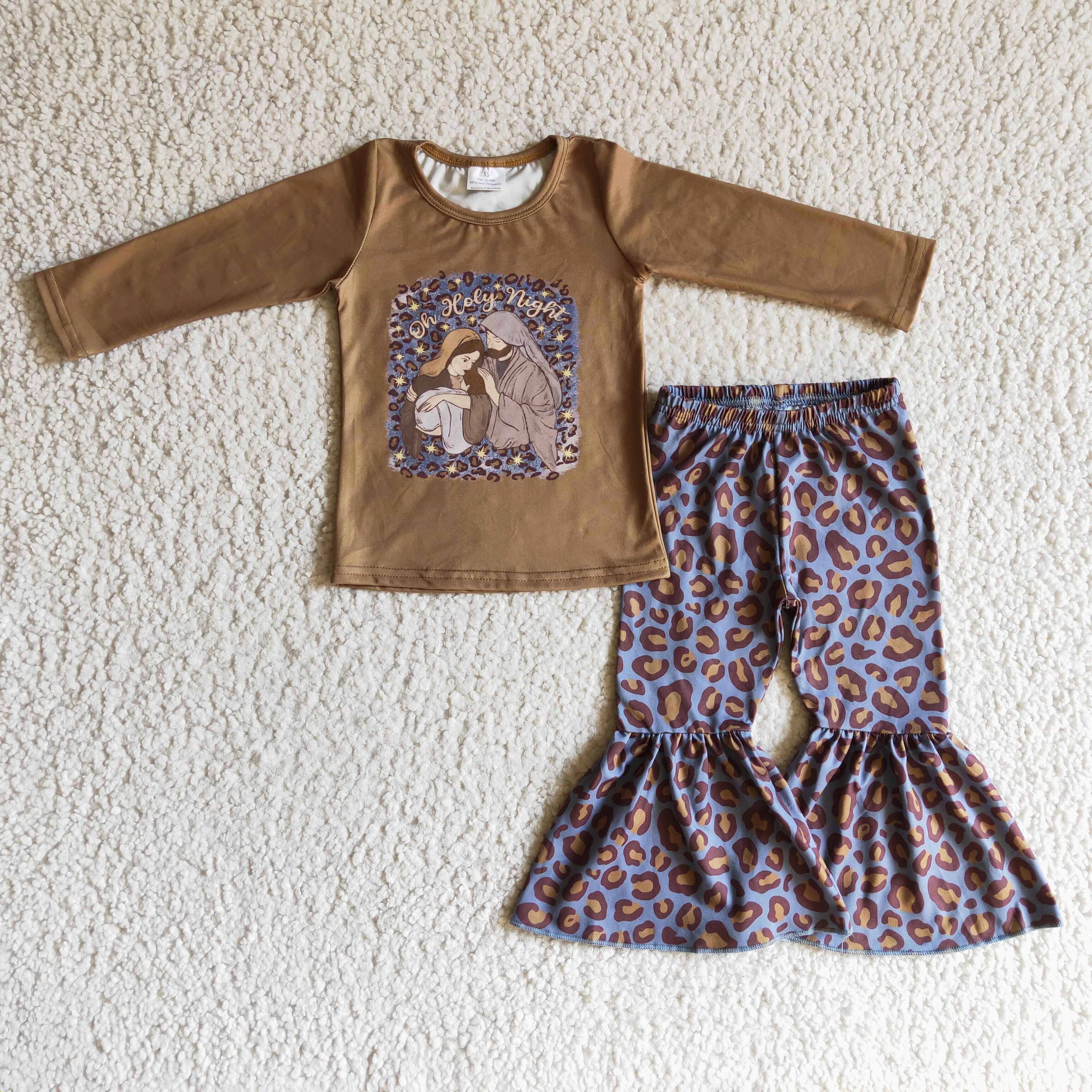 GLP0286 toddler girl clothes jesus leopard outfits-promotion 2024.8.24 $5.5