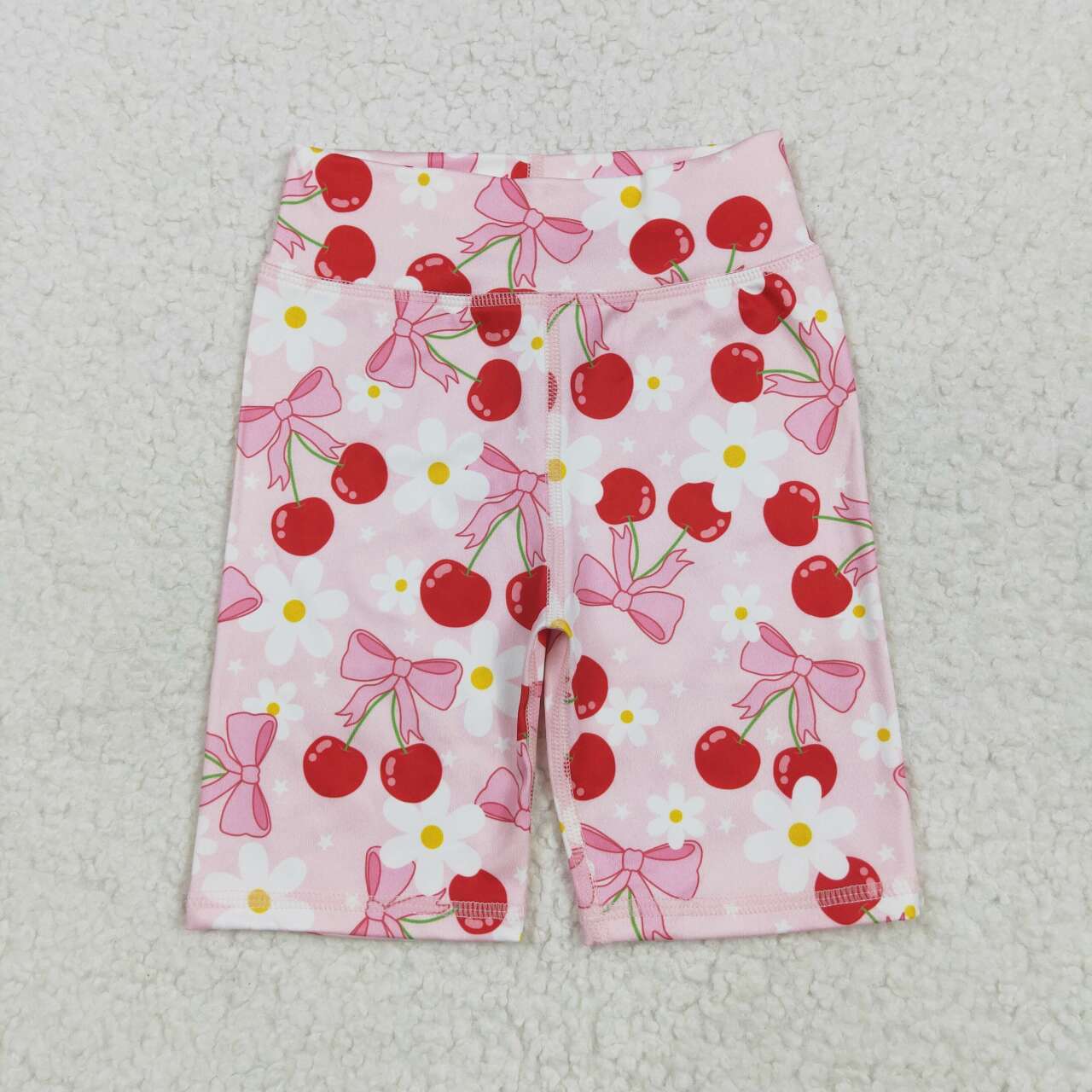SS0541 RTS girl clothes cherry girl summer shorts yoga athletic clothes