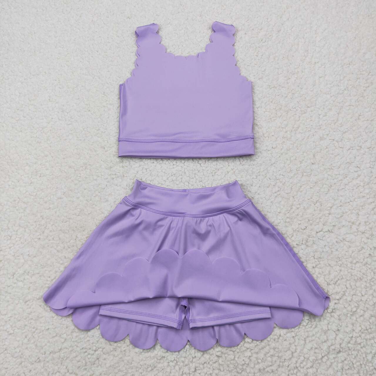 GSD2095 RTS girl clothes purple girl summer set yoga clothes atheletic clothes