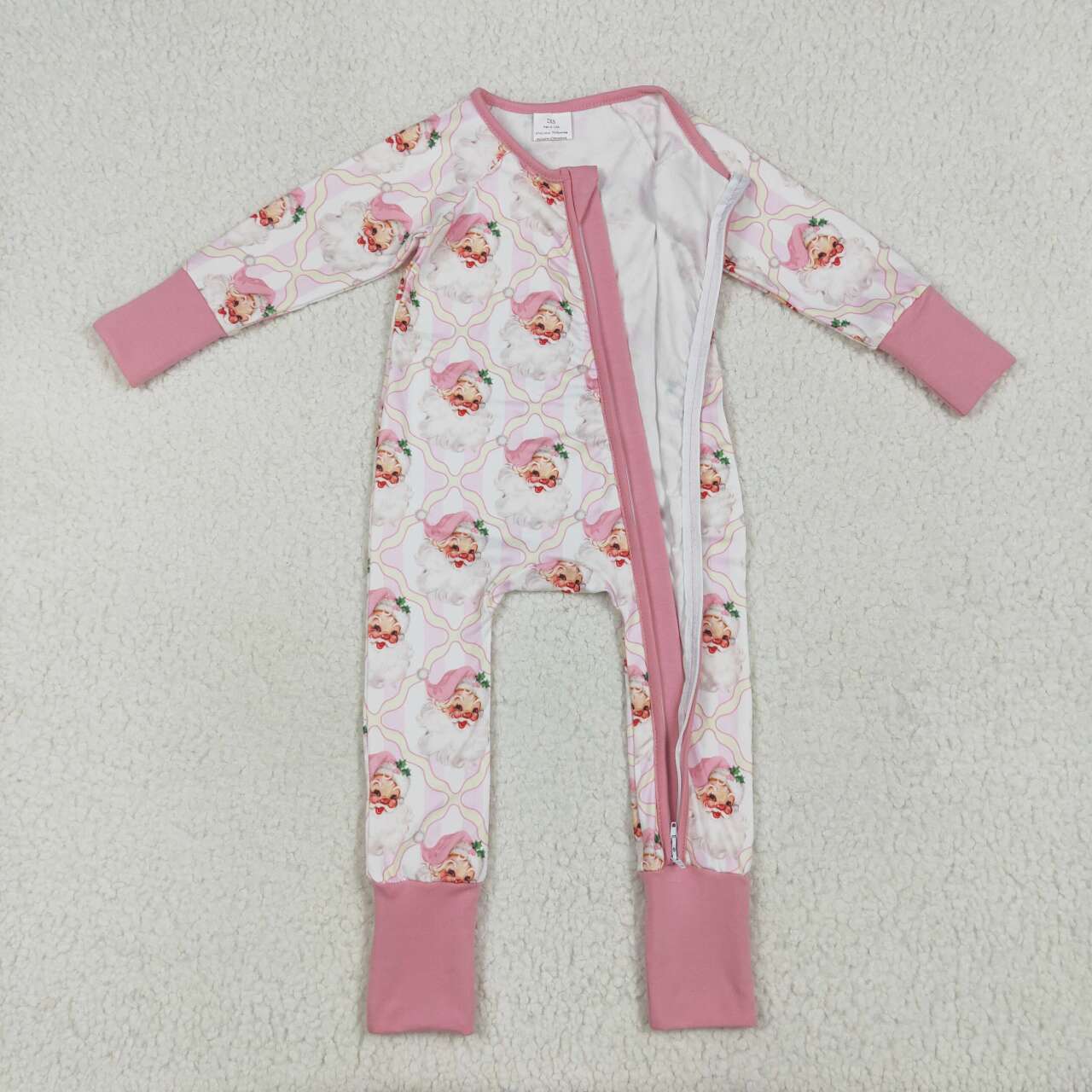LR2224 RTS girl clothes santa toddler girl christmas winter romper