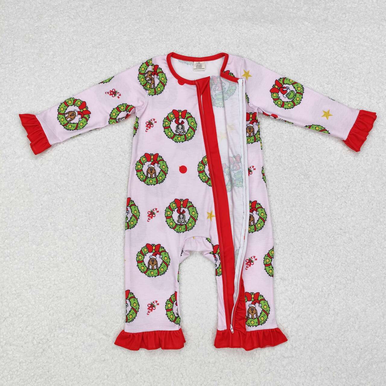 LR1664 RTS baby girl clothes cartoon girl christmas winter romper-bamboo