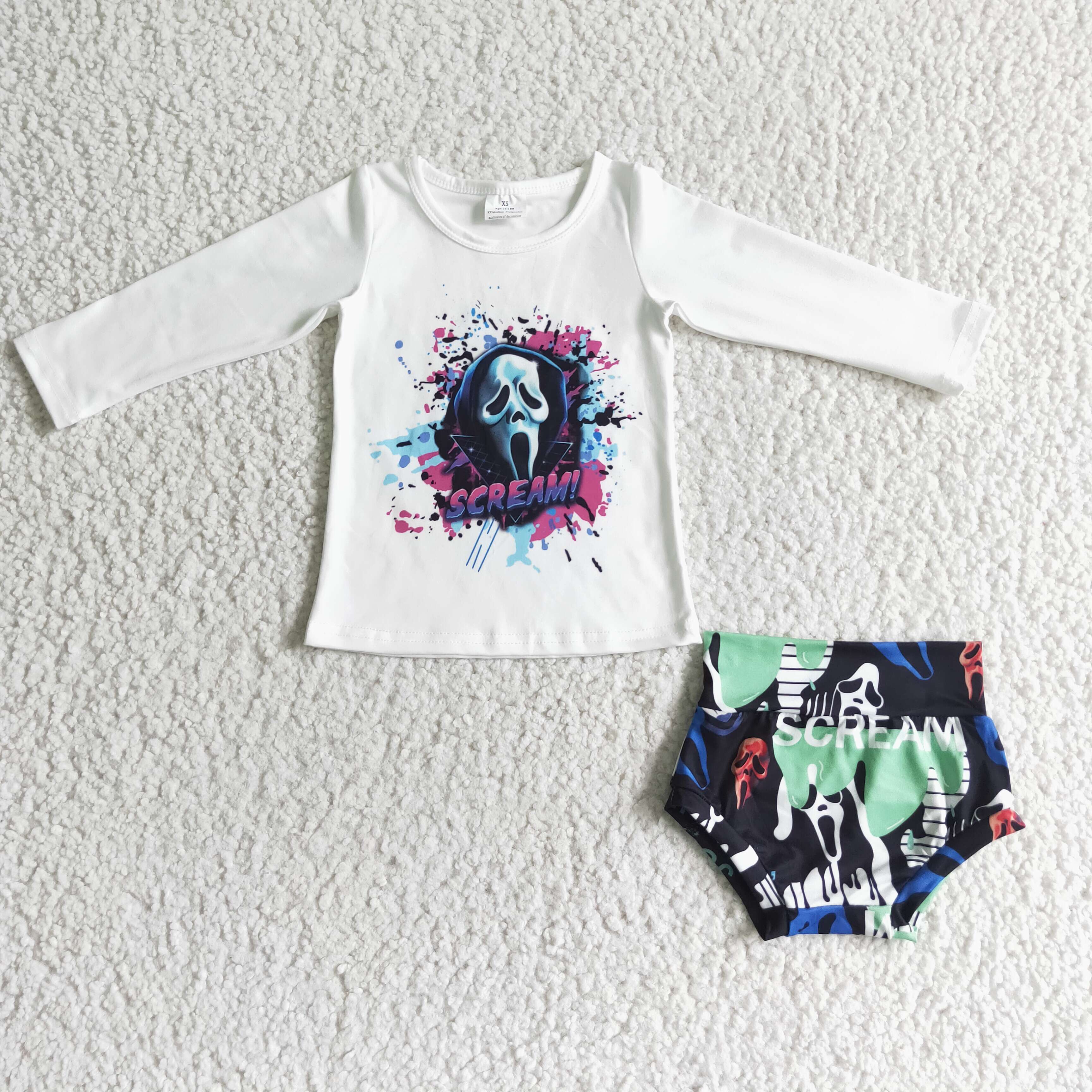 LR0031 girl winter long sleeve bummies set-promotion 2025.8.30 $5.5