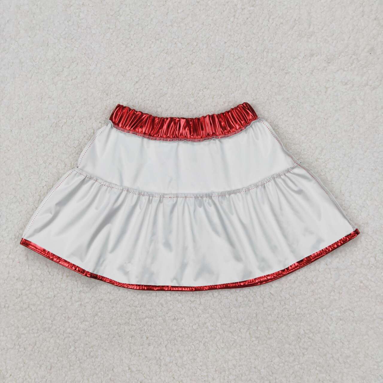 GLK0041 RTS girls clothes red girl summer skirt leather skirt