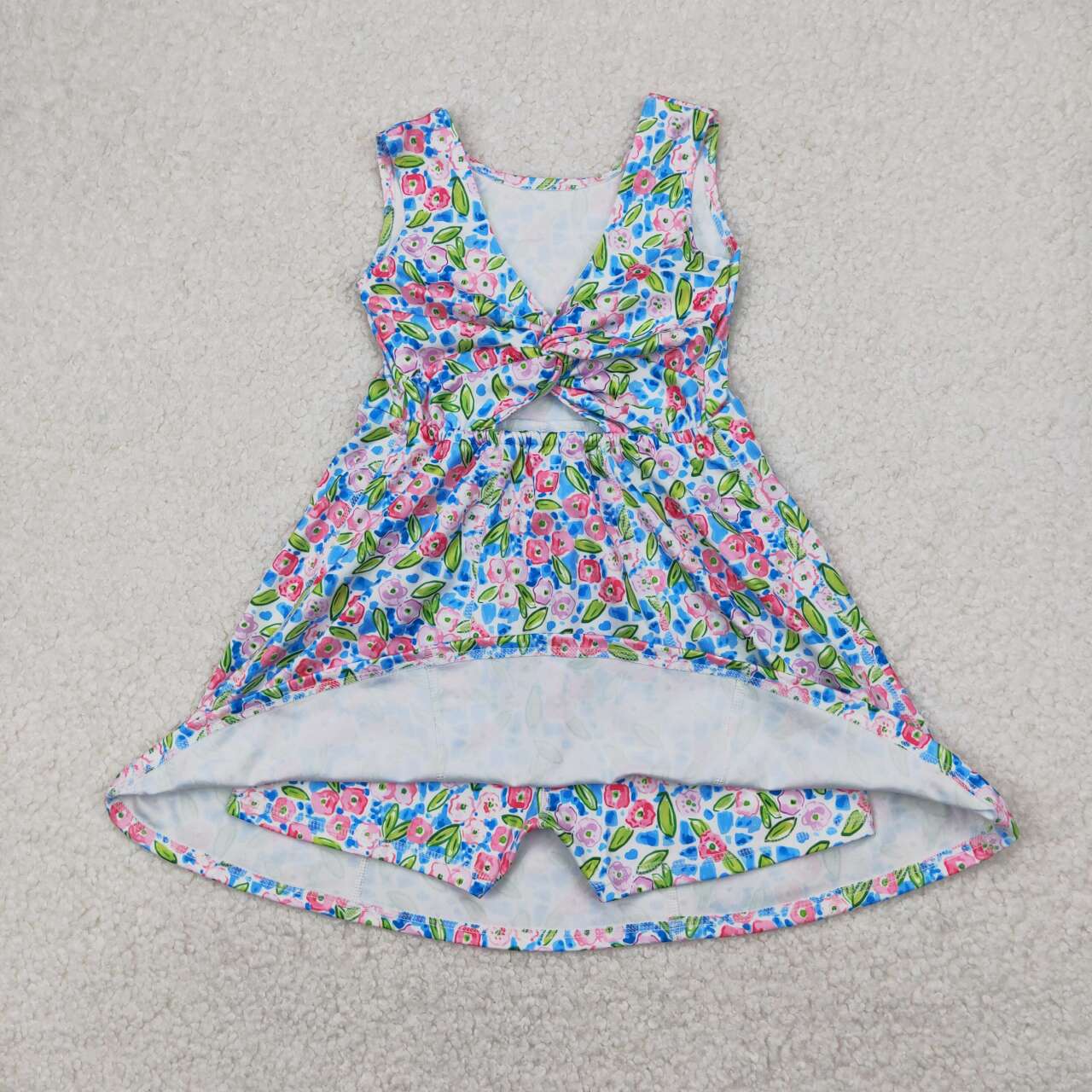 GSD1990 RTS toddler clothes flower girl summer dress yoga clothes quick dry sports dress