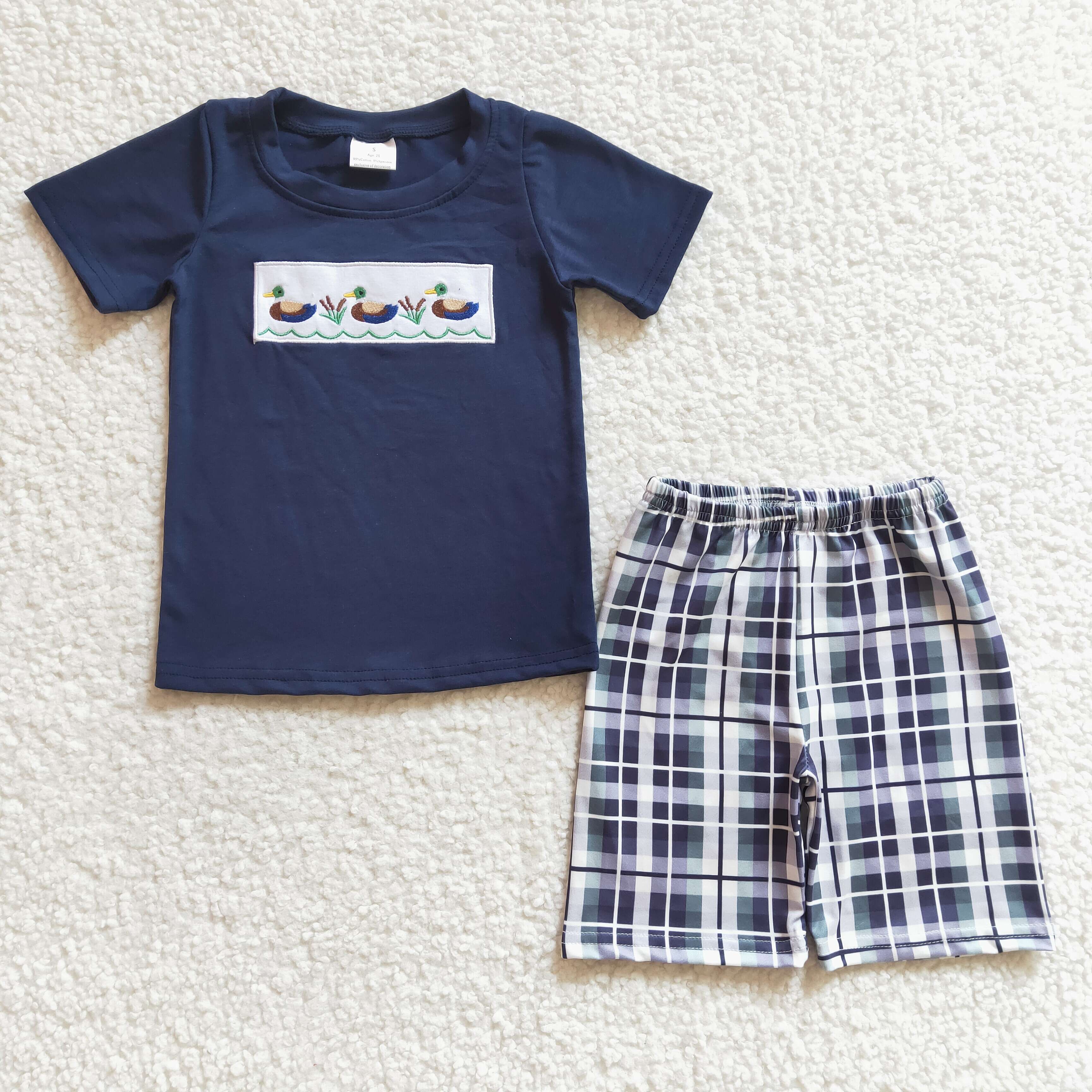 BSSO0128 baby boy clothes applique embroidery summer outfits embroidered-promotion 2025.6.14 $5.5