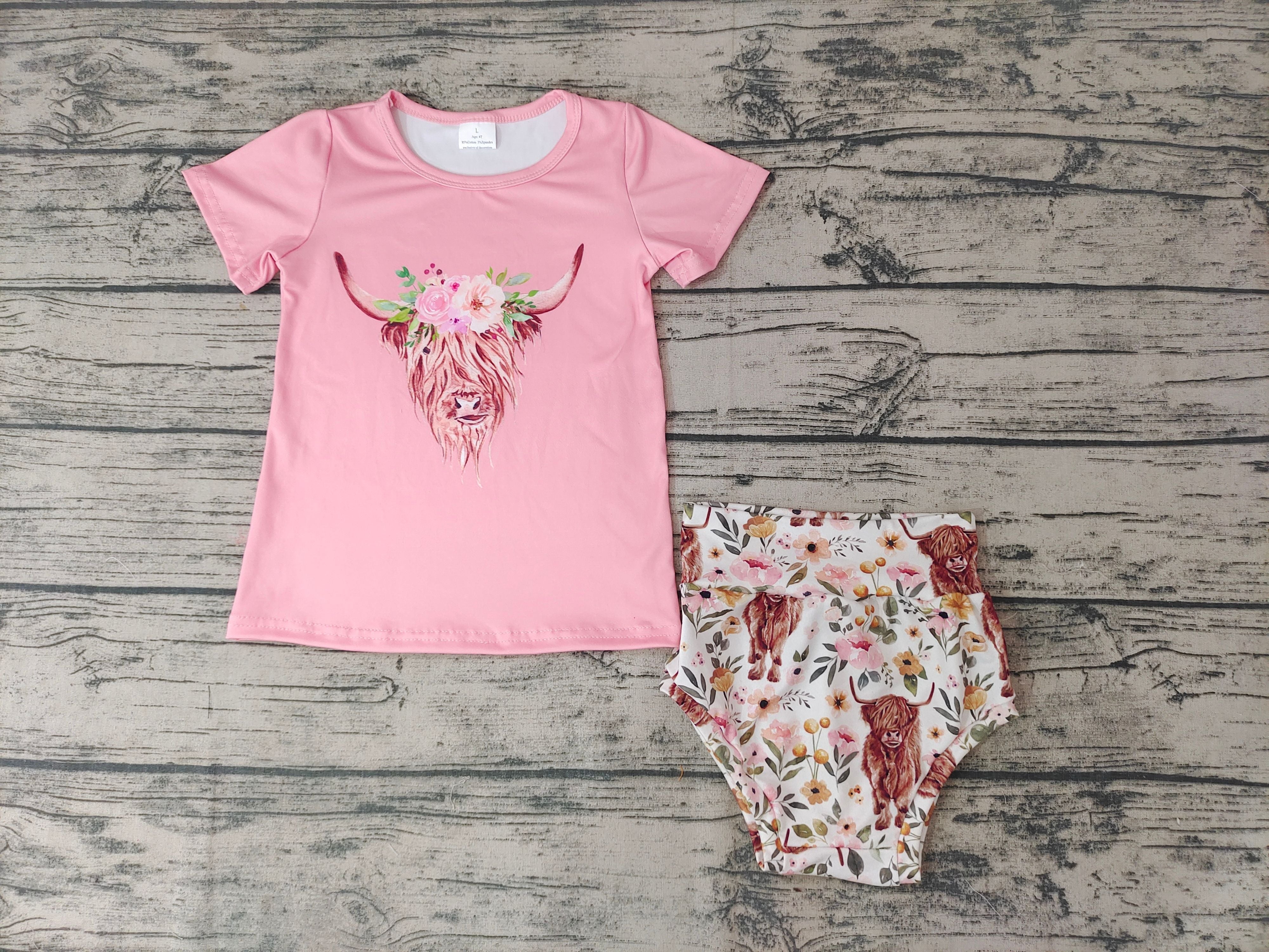 GBO0074 baby clothes cow summer bummies set-promotion 2025.7.19 $5.5