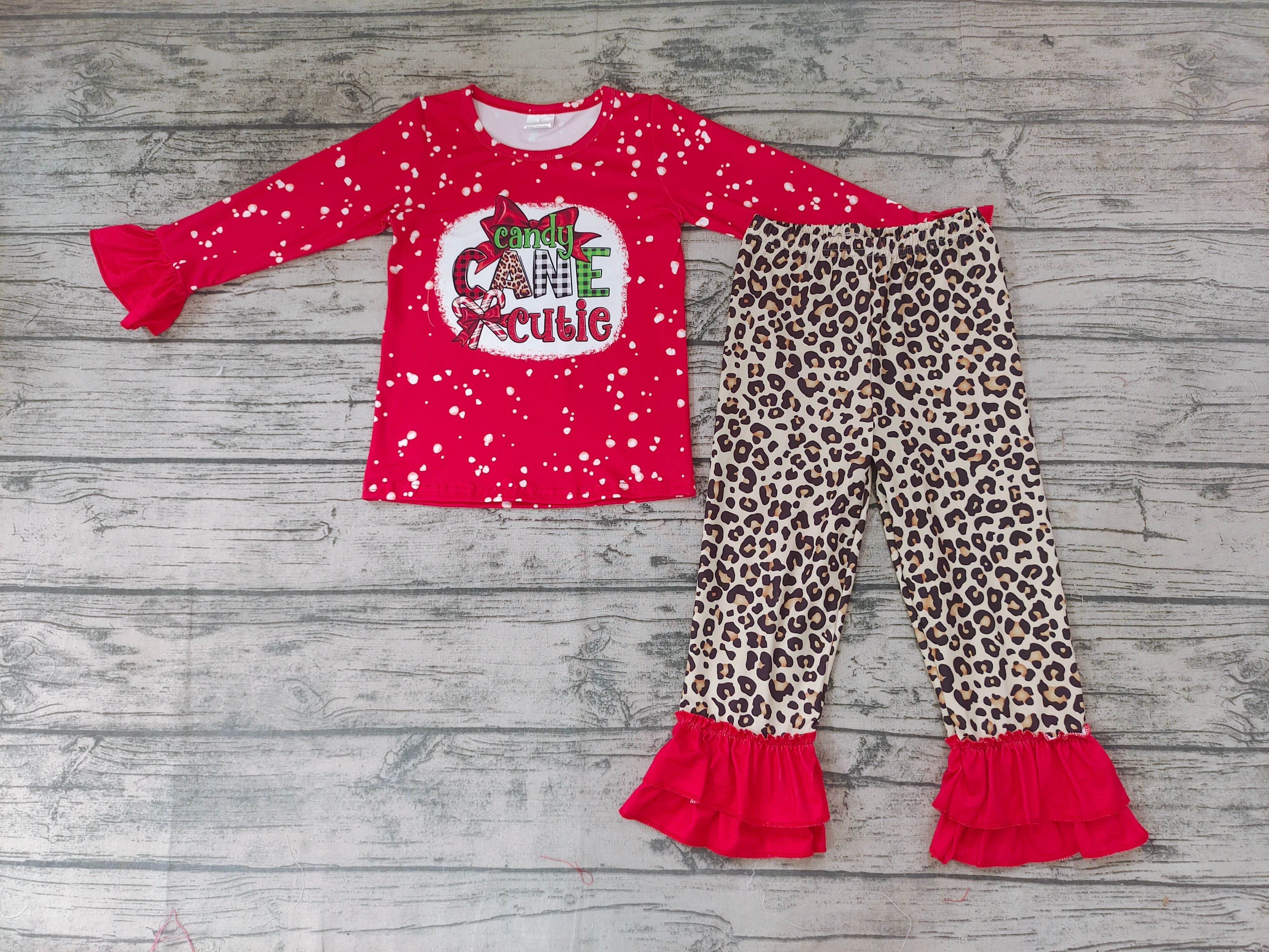 GLP0329 baby girl clothes candy cutie leopard christmas outfits-promotion 2025.11.29 $5.5