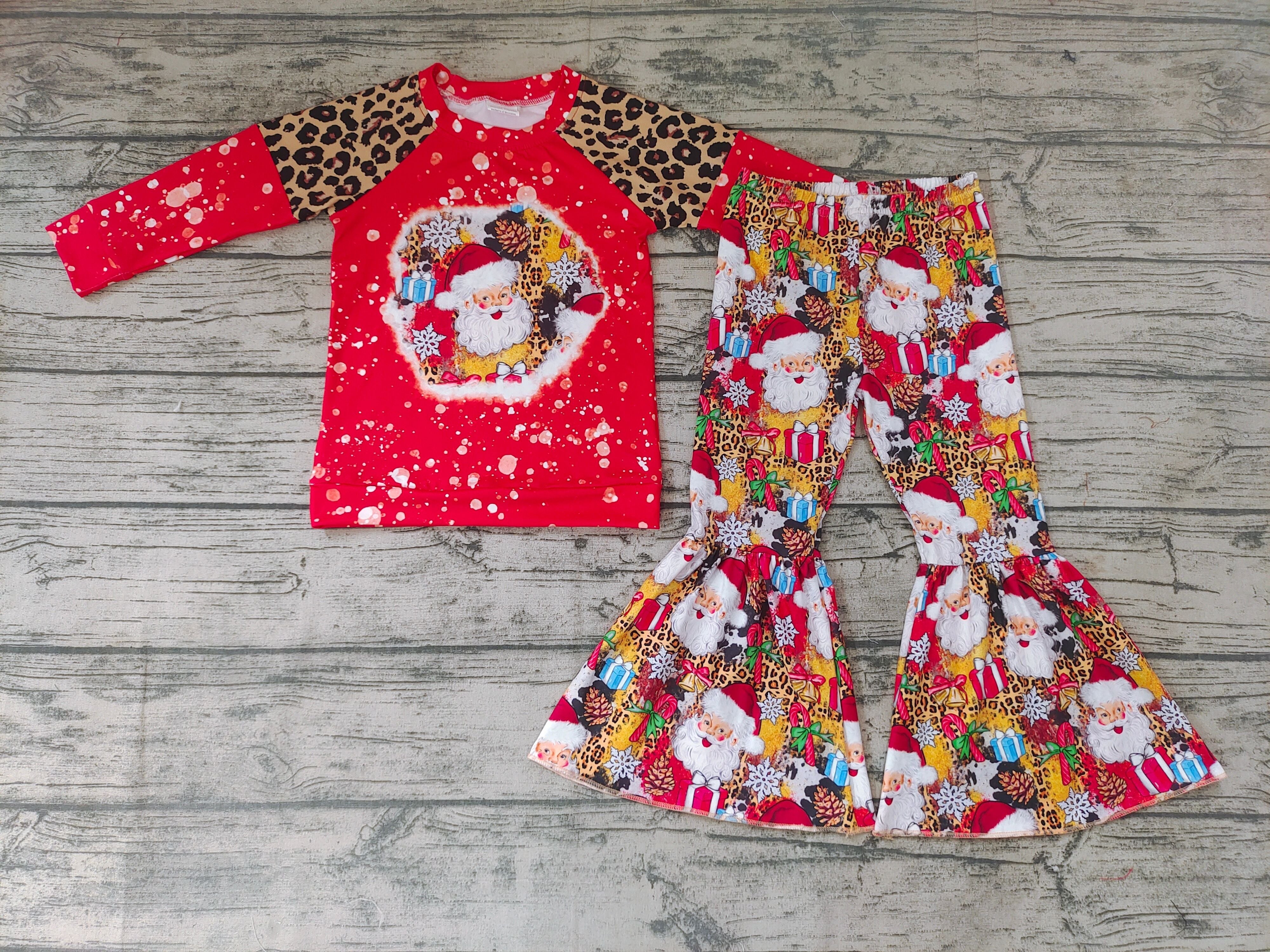 GLP0323 red santa claus baby girl clothes toddler christmas outfit-promotion 2025.11.29 $5.5