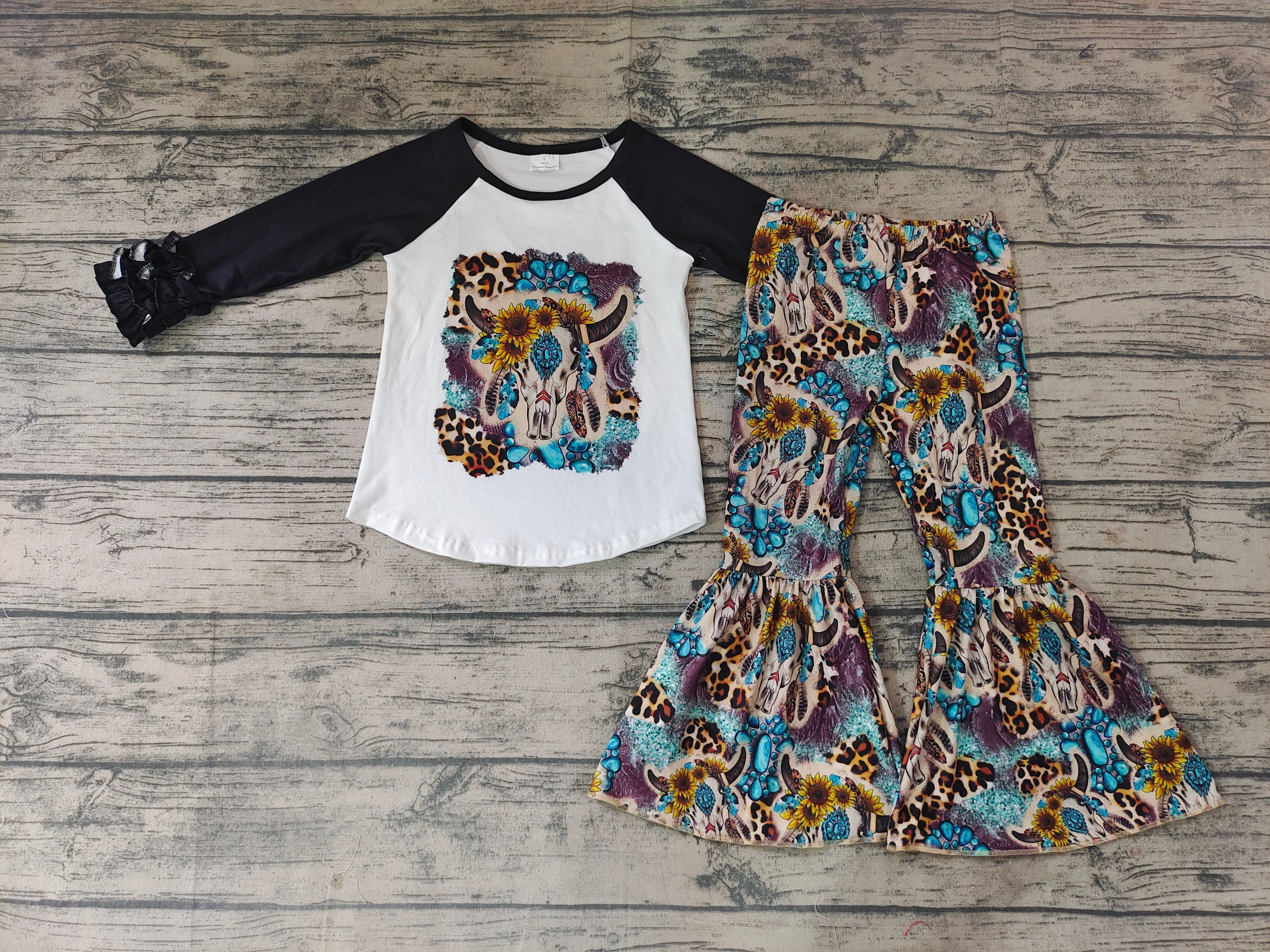 GLP0313 toddler girl clothes cow black girls winter clothing-promotion 2025.8.9 $5.5