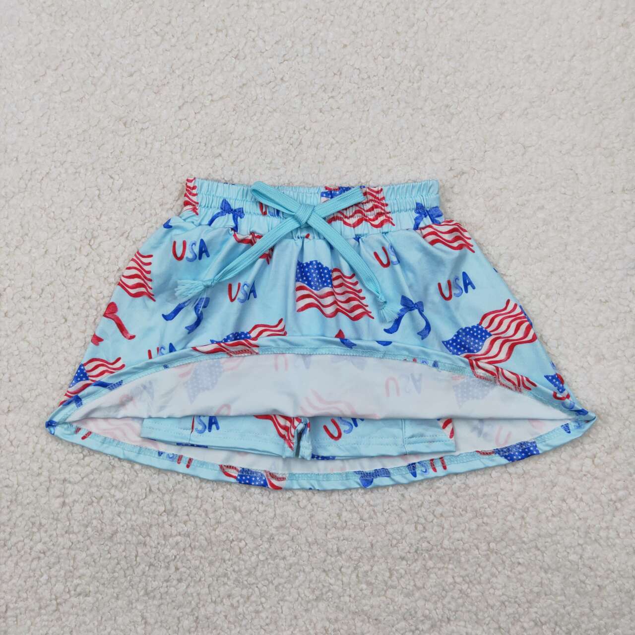 GLK0050 RTS baby girls clothes glad girl summer shorts skirt 4th of July clothes