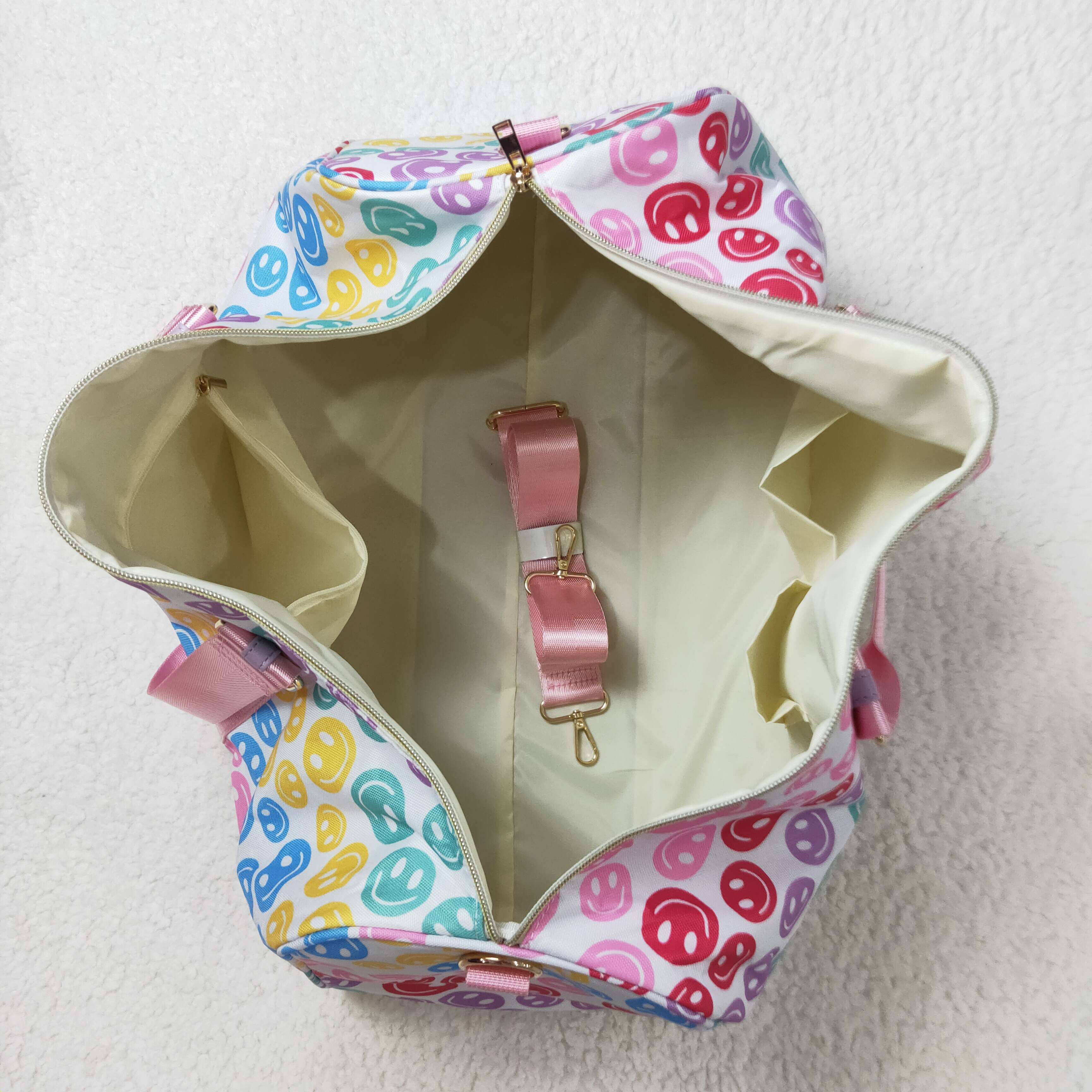 BA0068 RTS pink leopard  travel bag gym bag