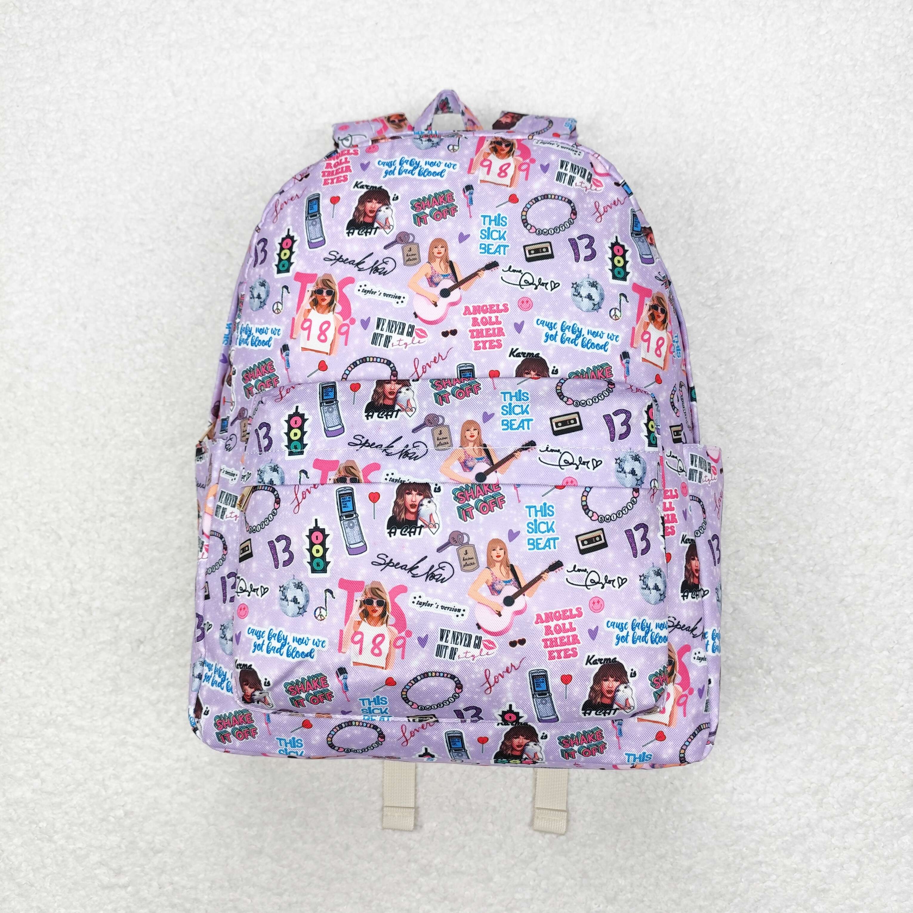 BA0238 RTS toddler backpack flower girl gift back to school preschool bag singer 1989 backpack  Sizes:13.2*17*5 Iinches