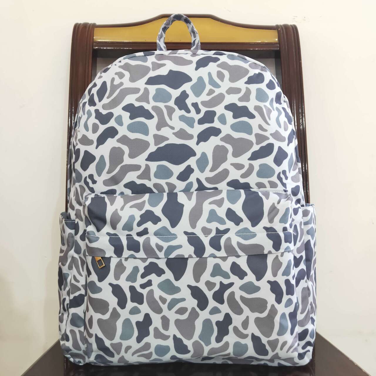 BA0261 RTS toddler backpack grey camo print baby  gift preschool bag 