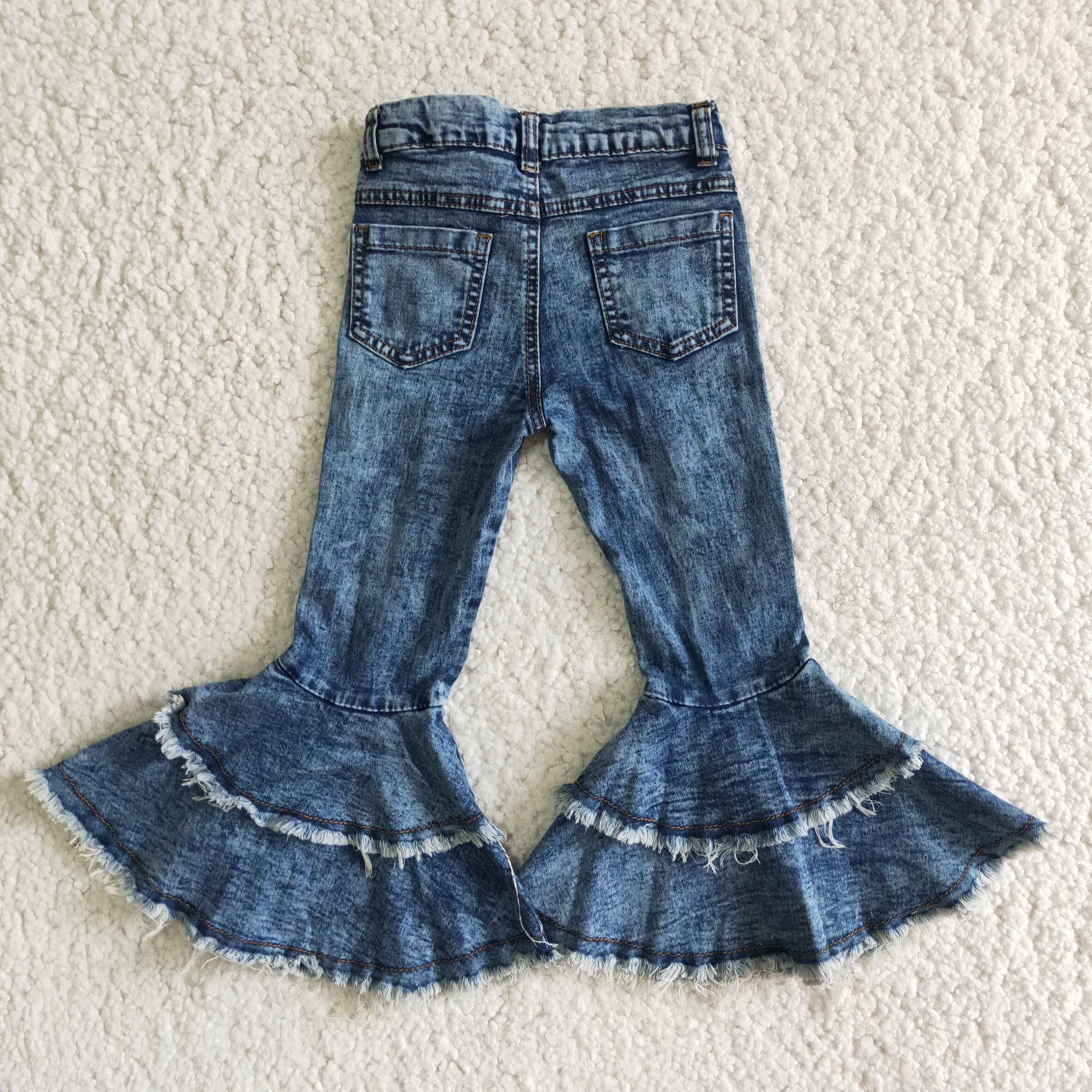 C1-13 RTS toddler bell bottom baby bell bottom girl flare jeans bells pant