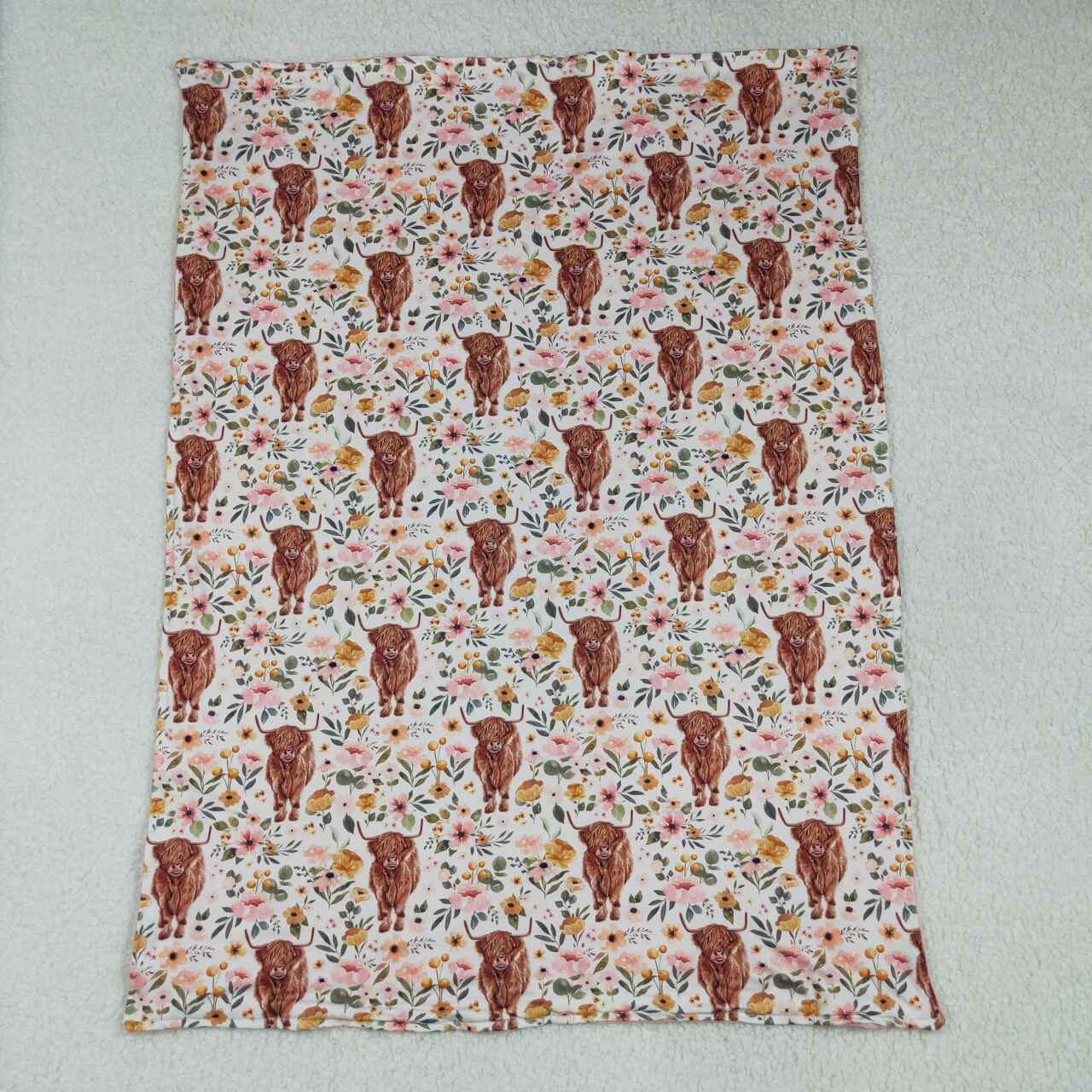 BL0011 newborn cow blanket minky blanket