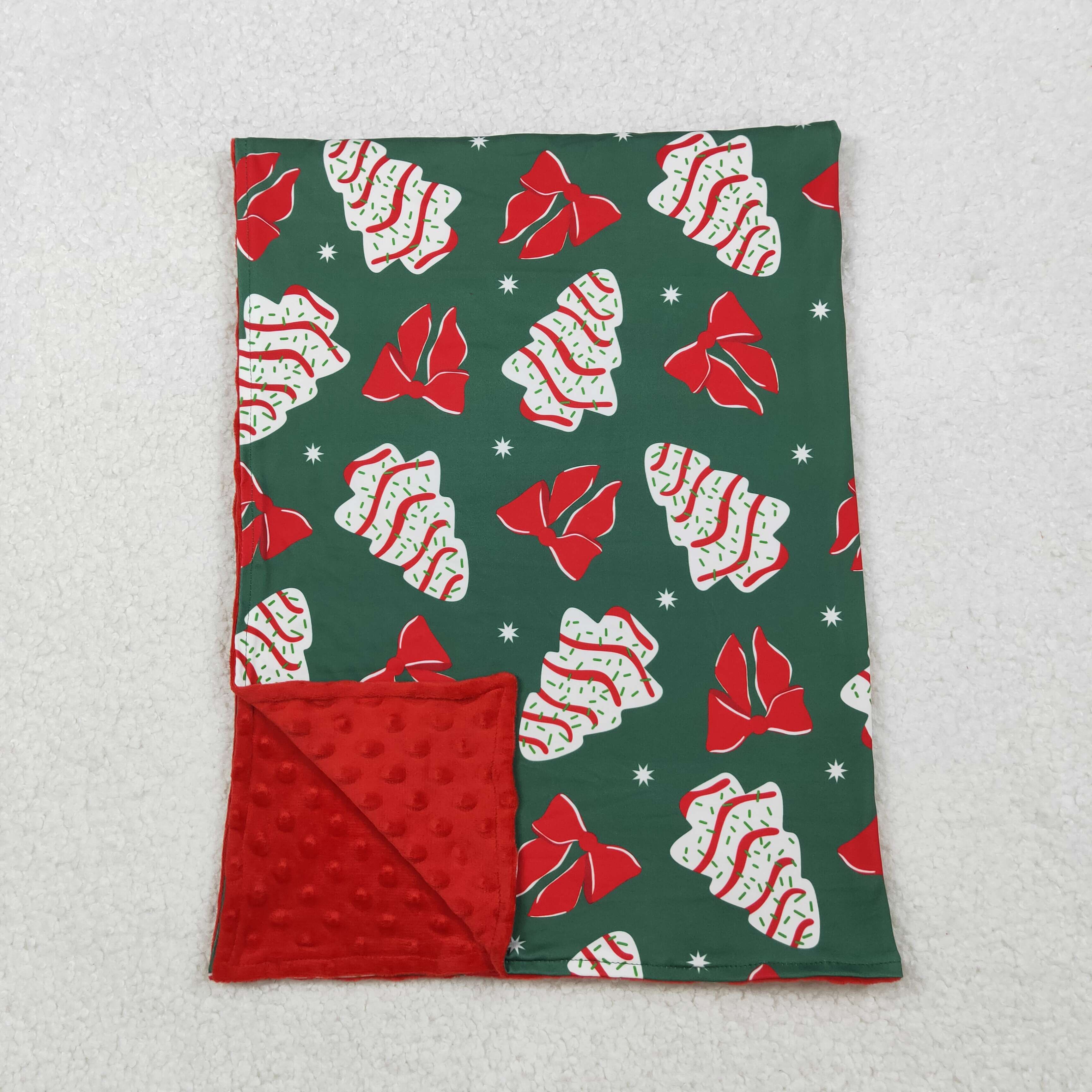 BL0172 RTS baby blanket tree baby minky christmas blanket