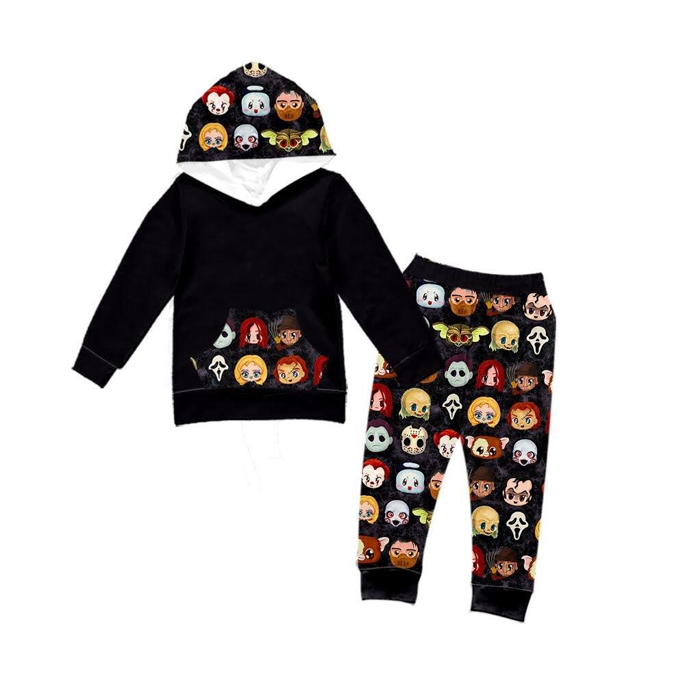 BLP0023 kids clothes boys black cartoon halloween hoodies outfit-promotion 2024.8.31 $5.5
