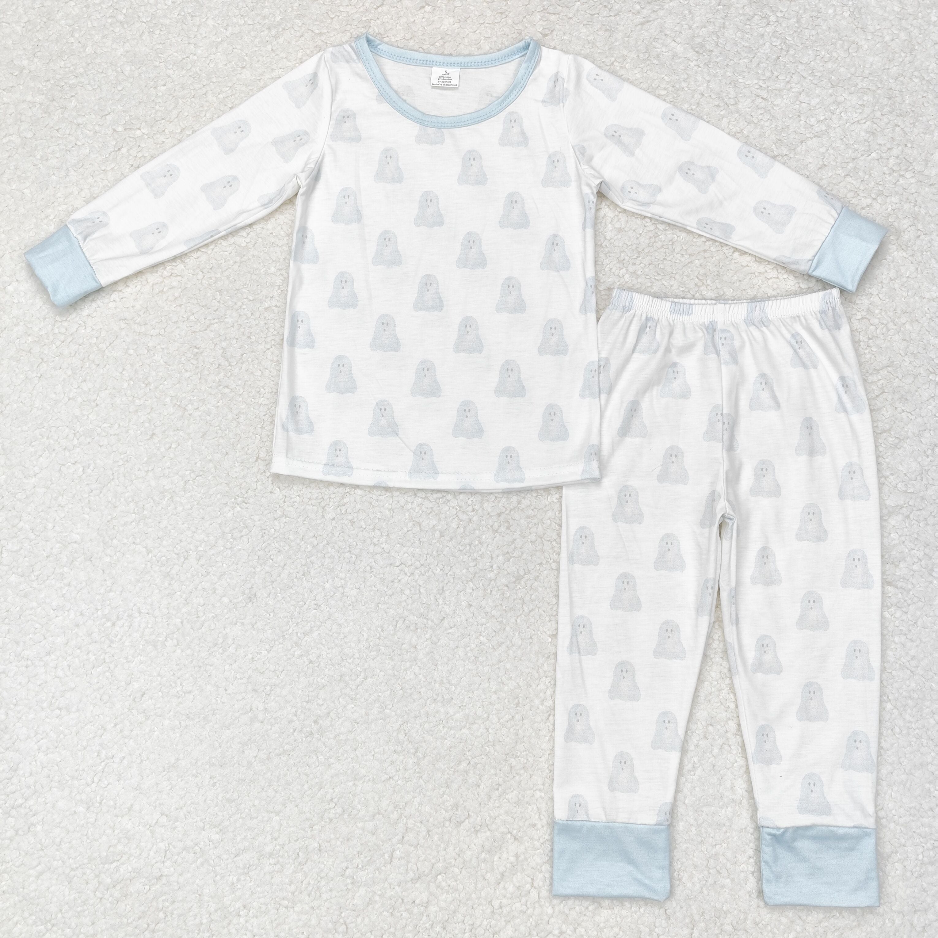 BLP0540 3-6M-7-8T RTS toddler boy clothes ghost boy halloween pajamas outfit -Bamboo
