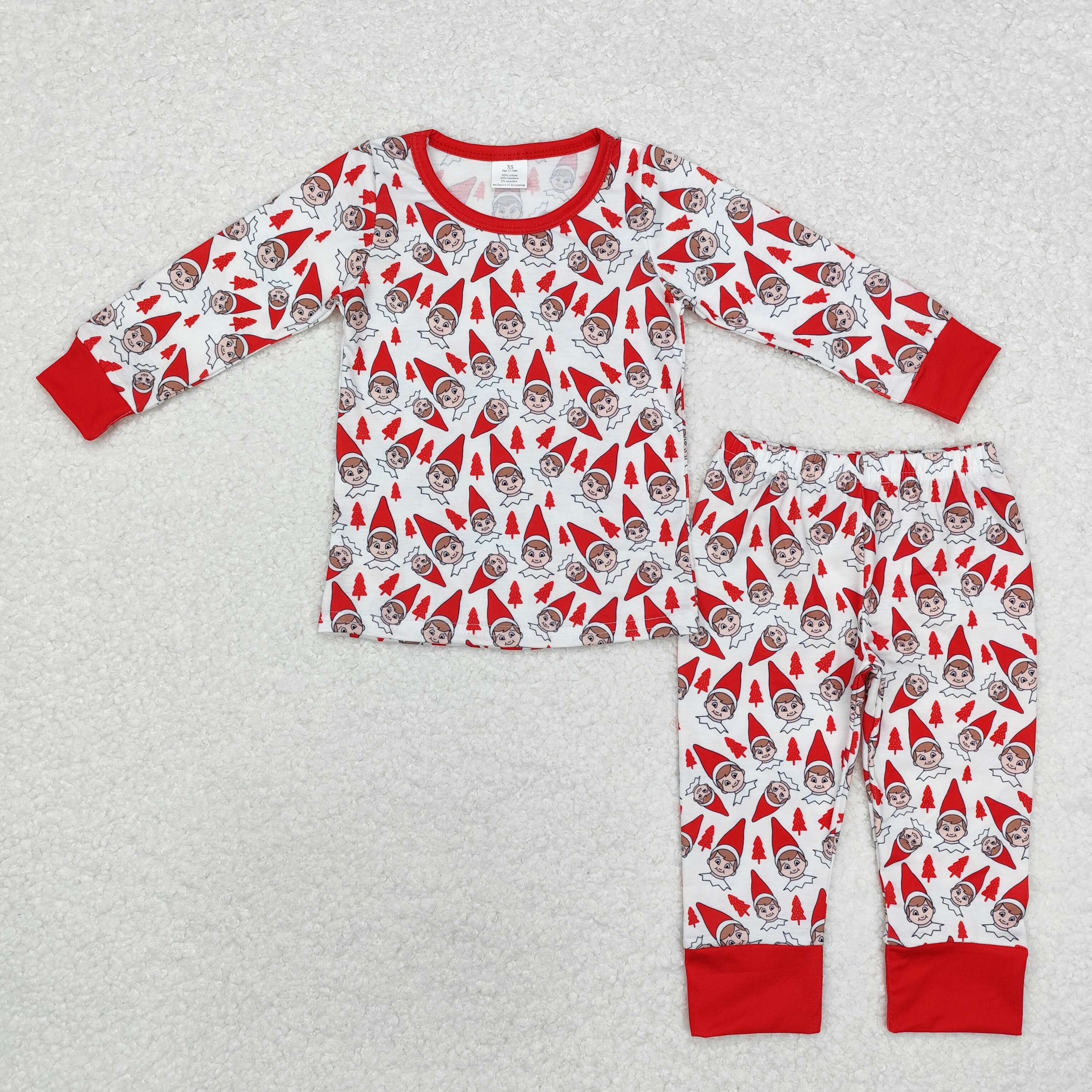 BLP0558 RTS toddler boy clothes boy christmas pajamas set-bamboo