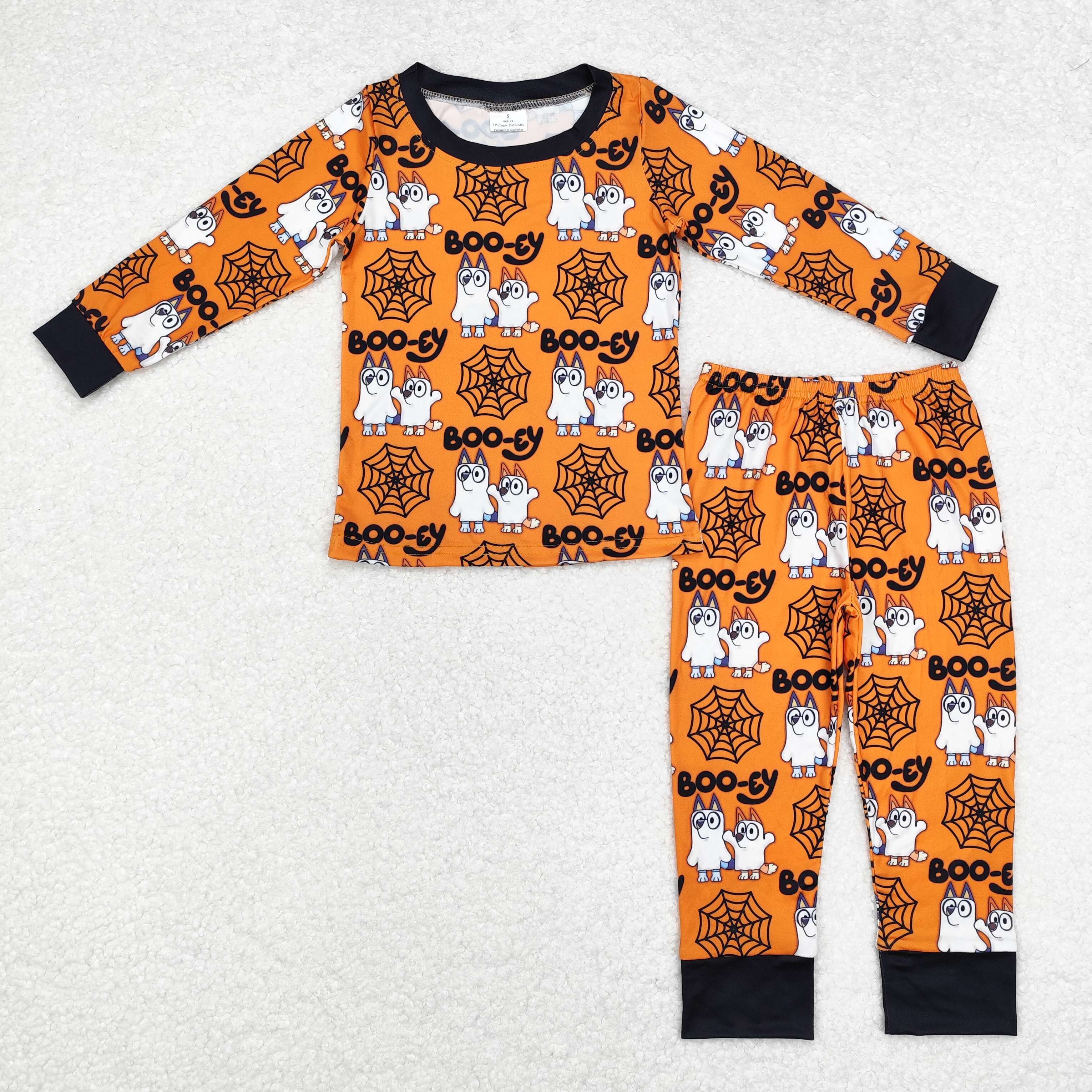 BLP0727 RTS  toddler boy clothes cartoon dog boy halloween winter pajamas outfit