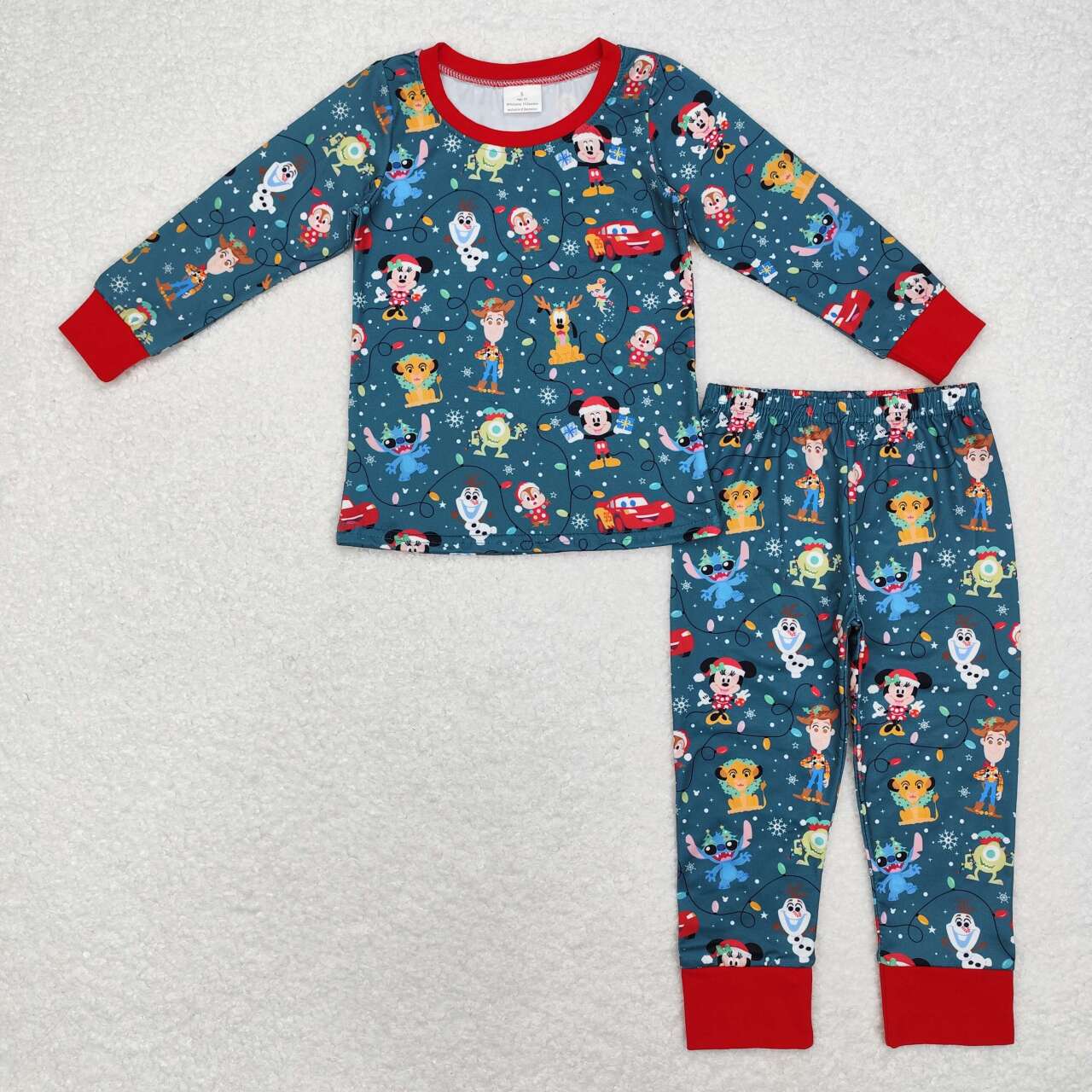 BLP0747 RTS toddler boy clothes cartoon boy christmas pajamas set