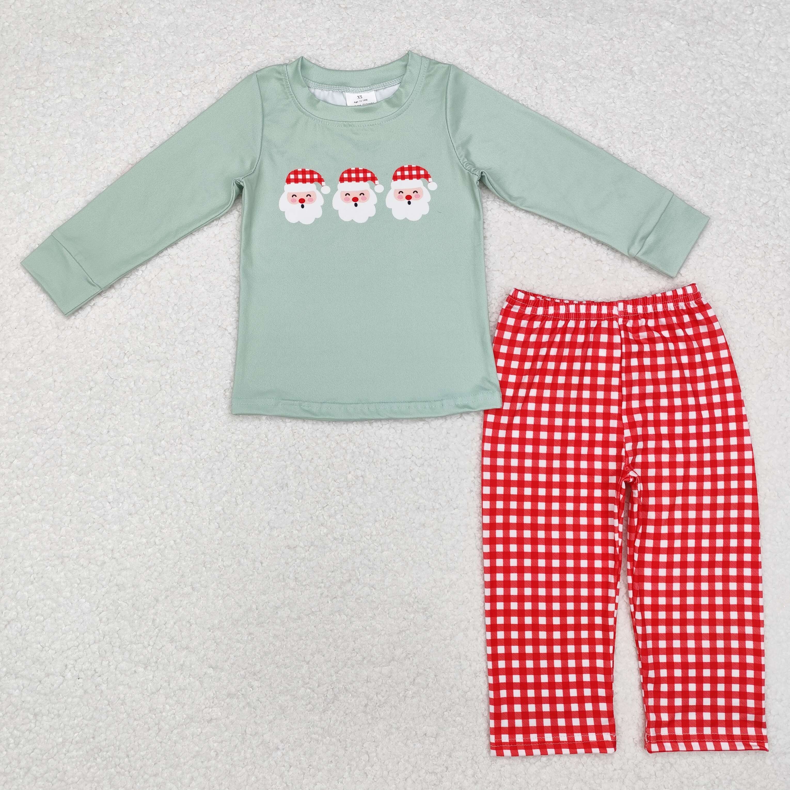 BLP0774 RTS  toddler boy clothes santa boy  christmas set