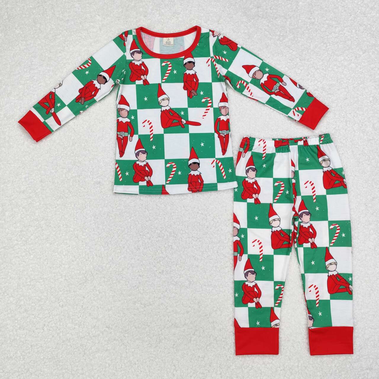 BLP0875 RTS toddler boy clothes plaid boy winter christmas set 