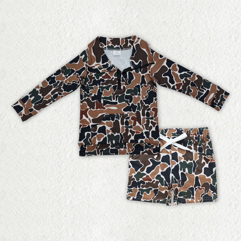 RTS BLS0008 baby boy clothes camo toddler boy fall outfit