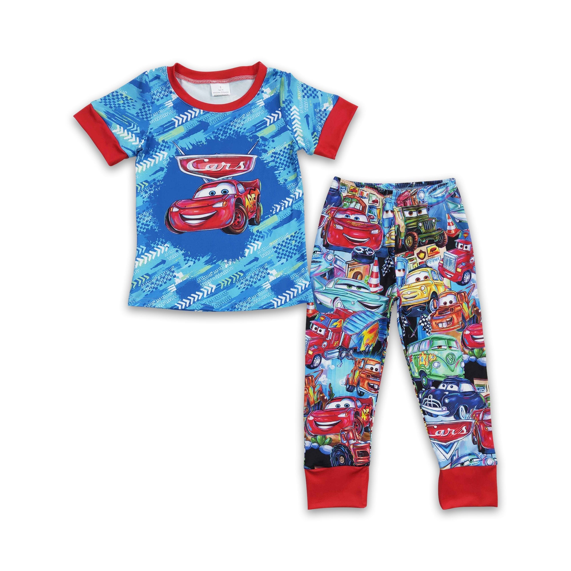 BSPO0090 RTS baby boy clothes car blue boy fall spring set pants set-promotion $5.5 2026.1.31