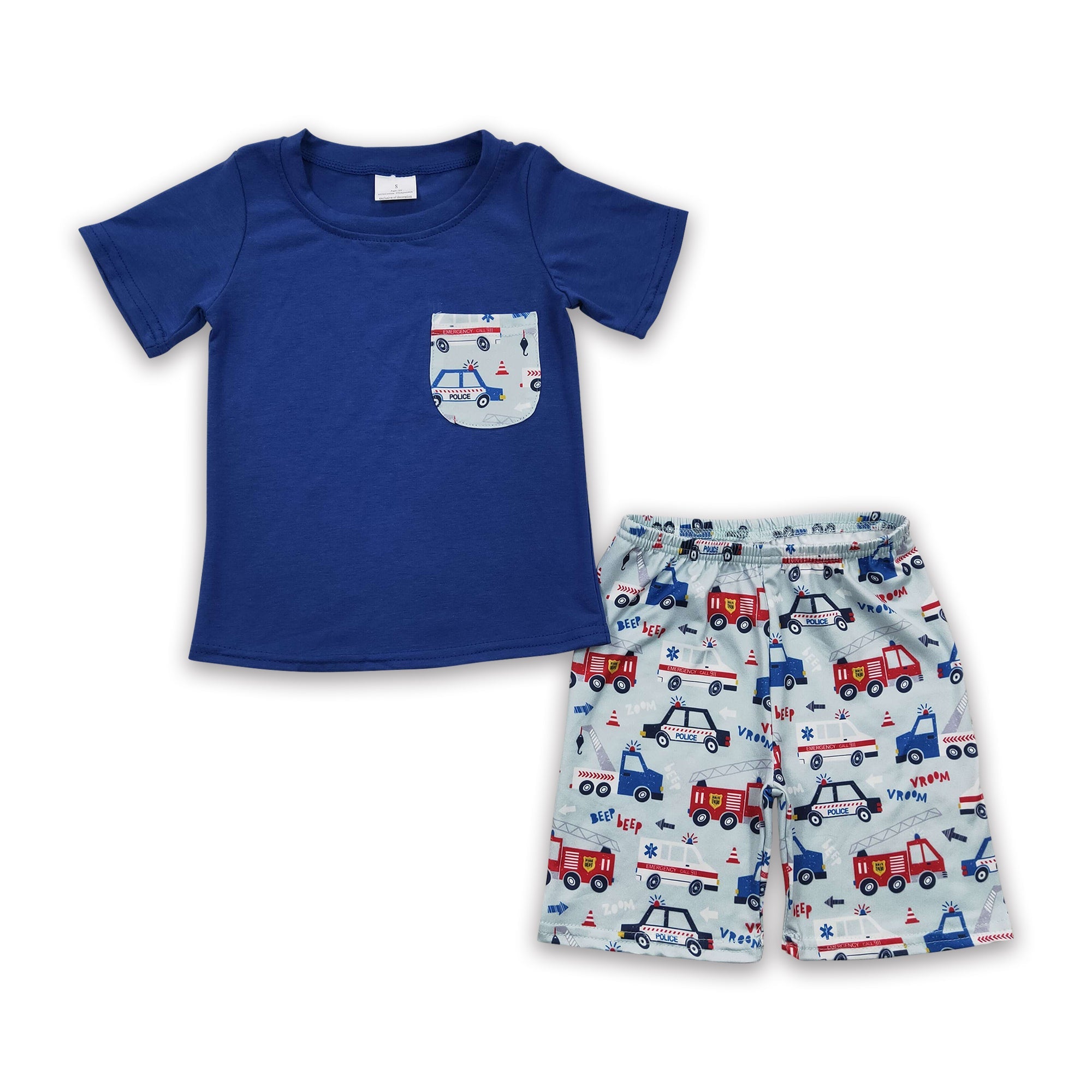 BSSO0121 baby boy clothes blue pocket summer outfits-promotion 2025.5.10 $5.5