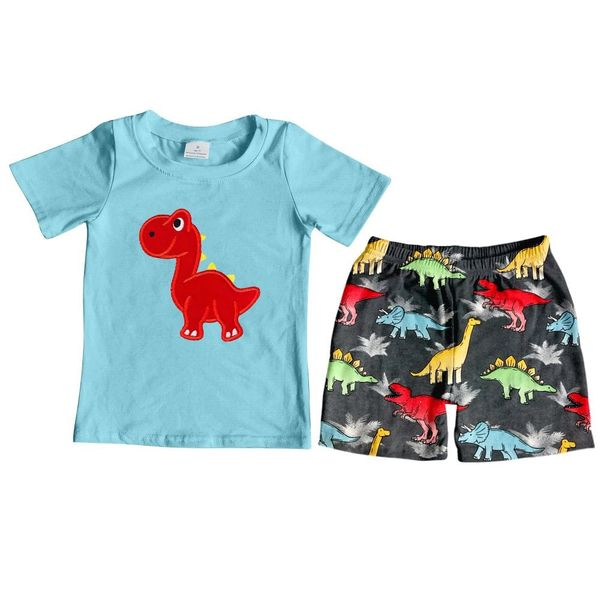 BSSO0184 baby boy clothes dinosaur embroidery summer outfits embroidered-promotion 2025.7.12 $5.5